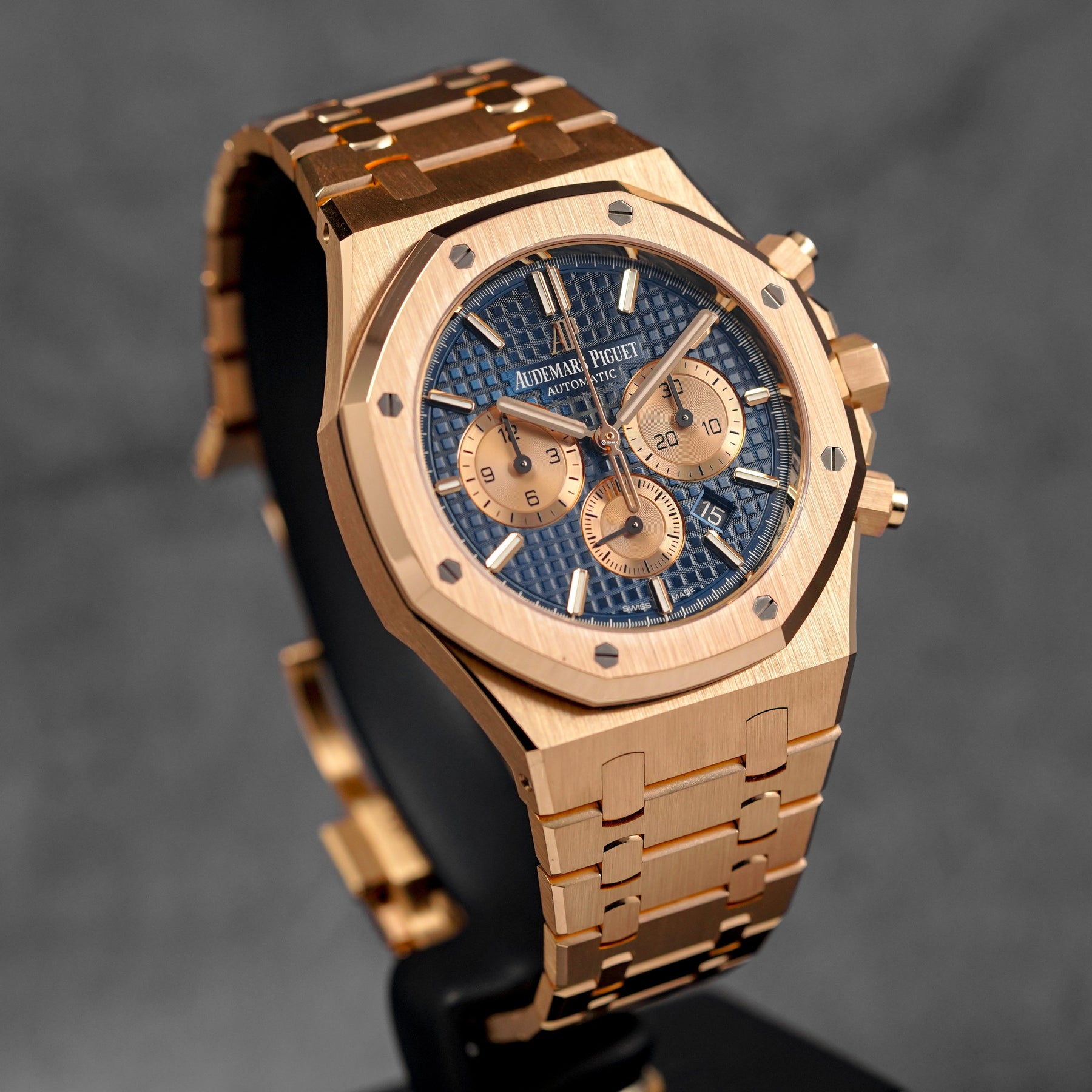 Harga AP Royal Oak Chrono Rosegold Blue