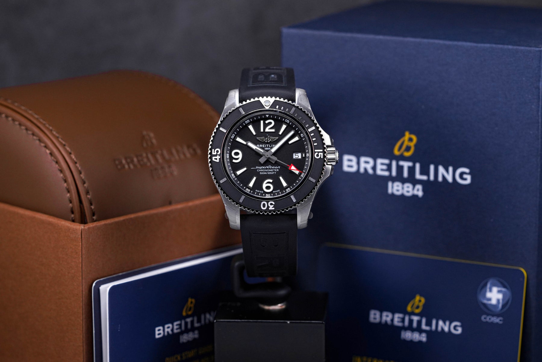 SUPEROCEAN 42MM BLACK DIAL RUBBER STRAP (2021)