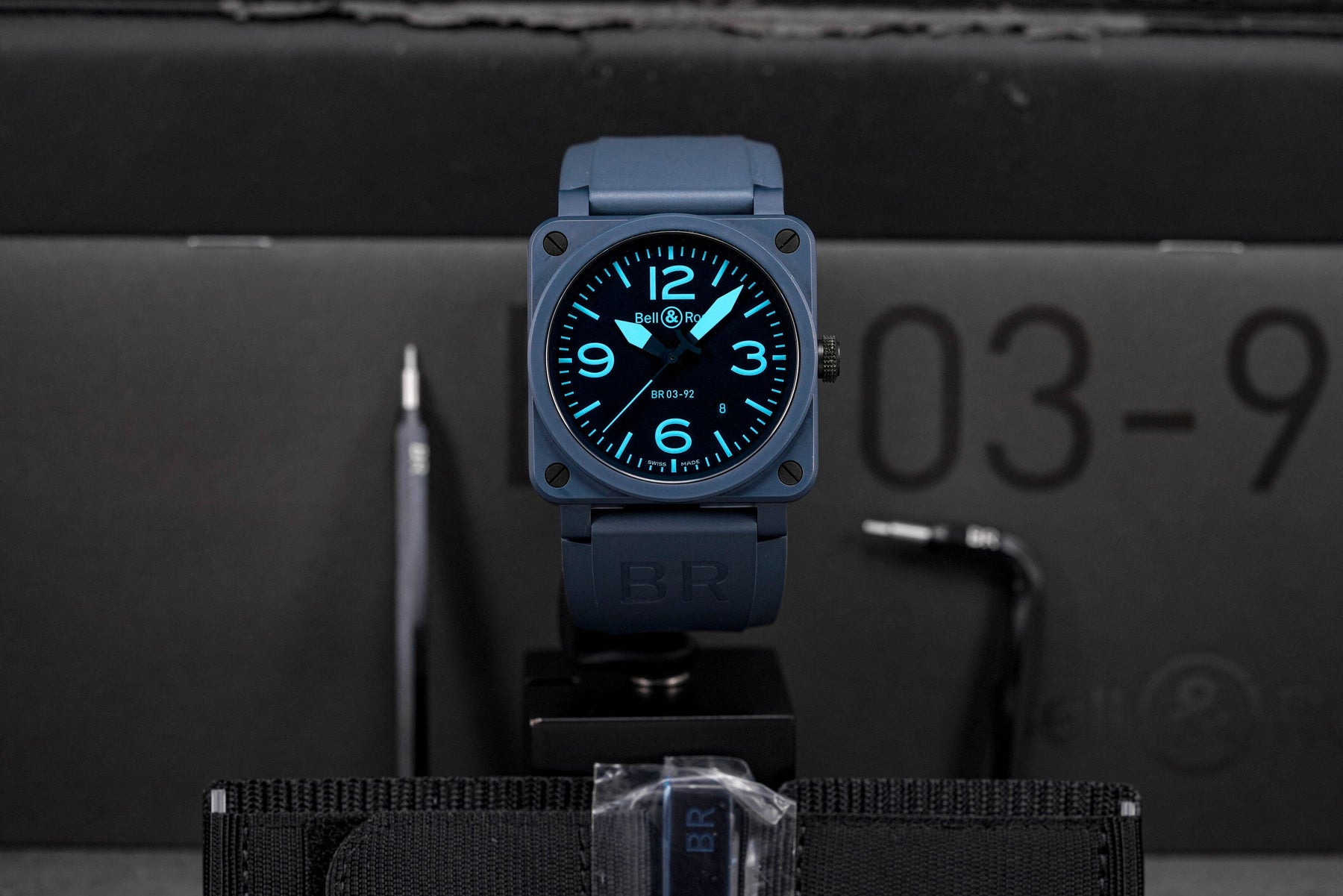 BR03-92 BLUE CERAMIC BLACK DIAL (2013)