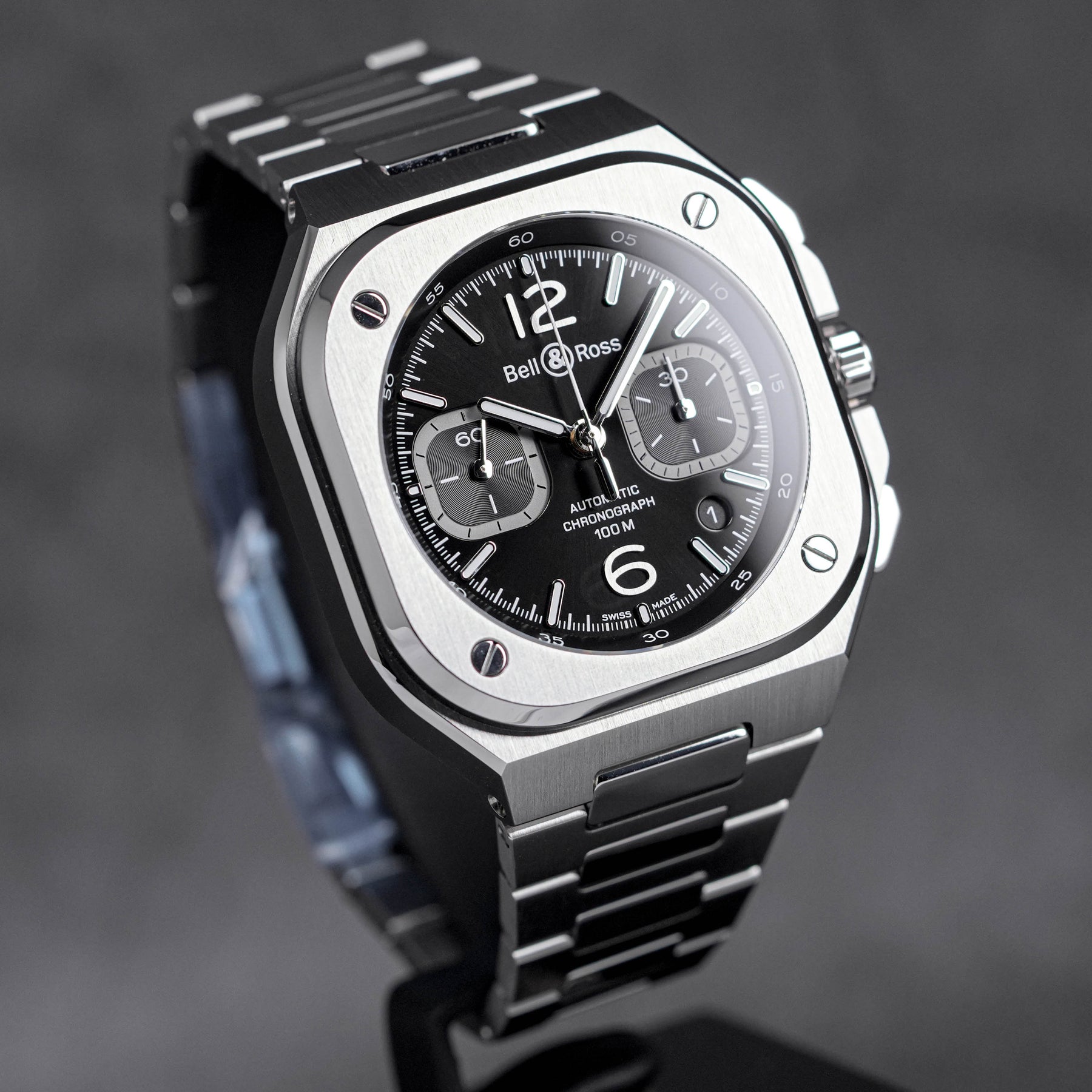 BR 05 42MM BLACK CHRONO STEEL (2023)