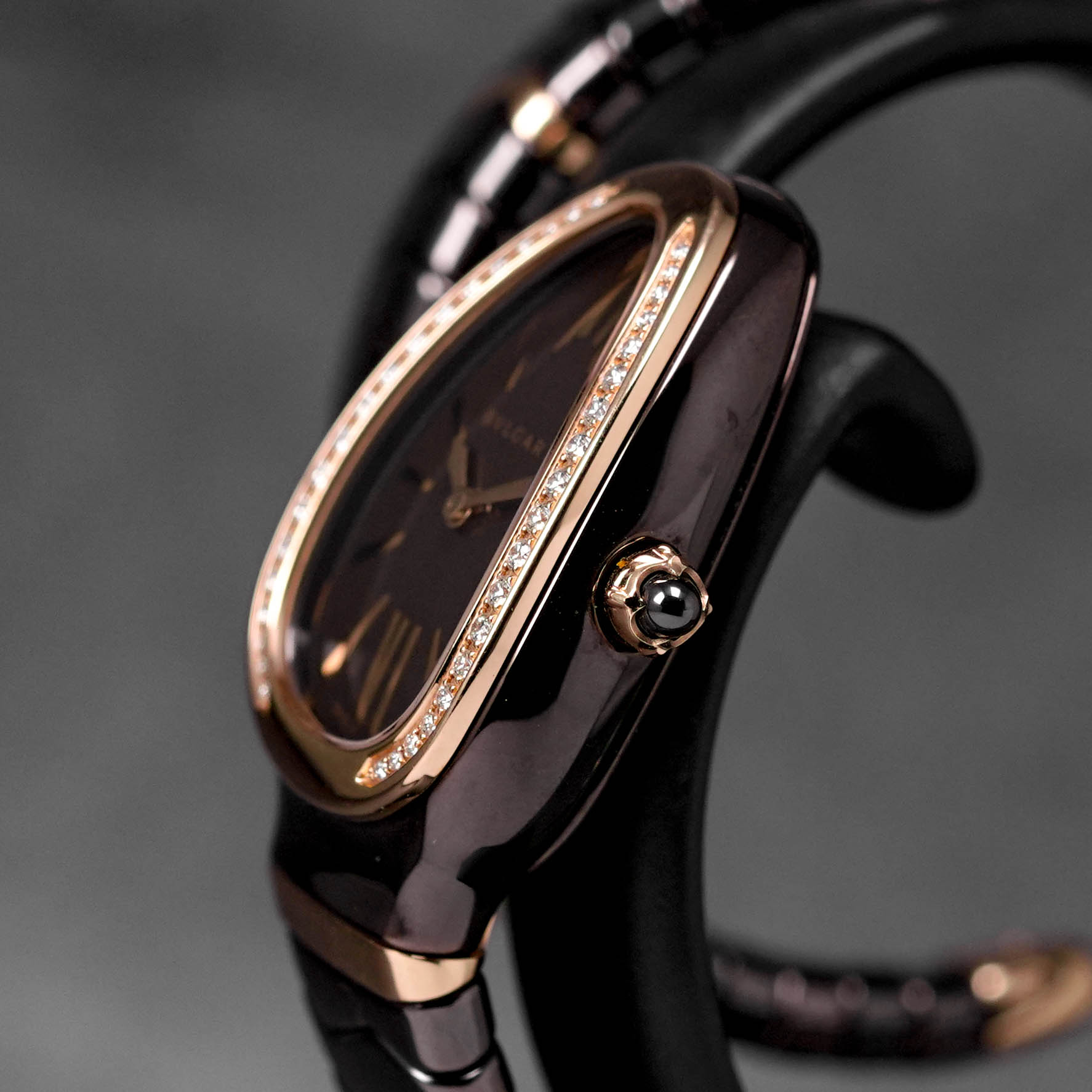 Harga Bvlgari Serpenti Spiga Ceramic Rosegold Diamond