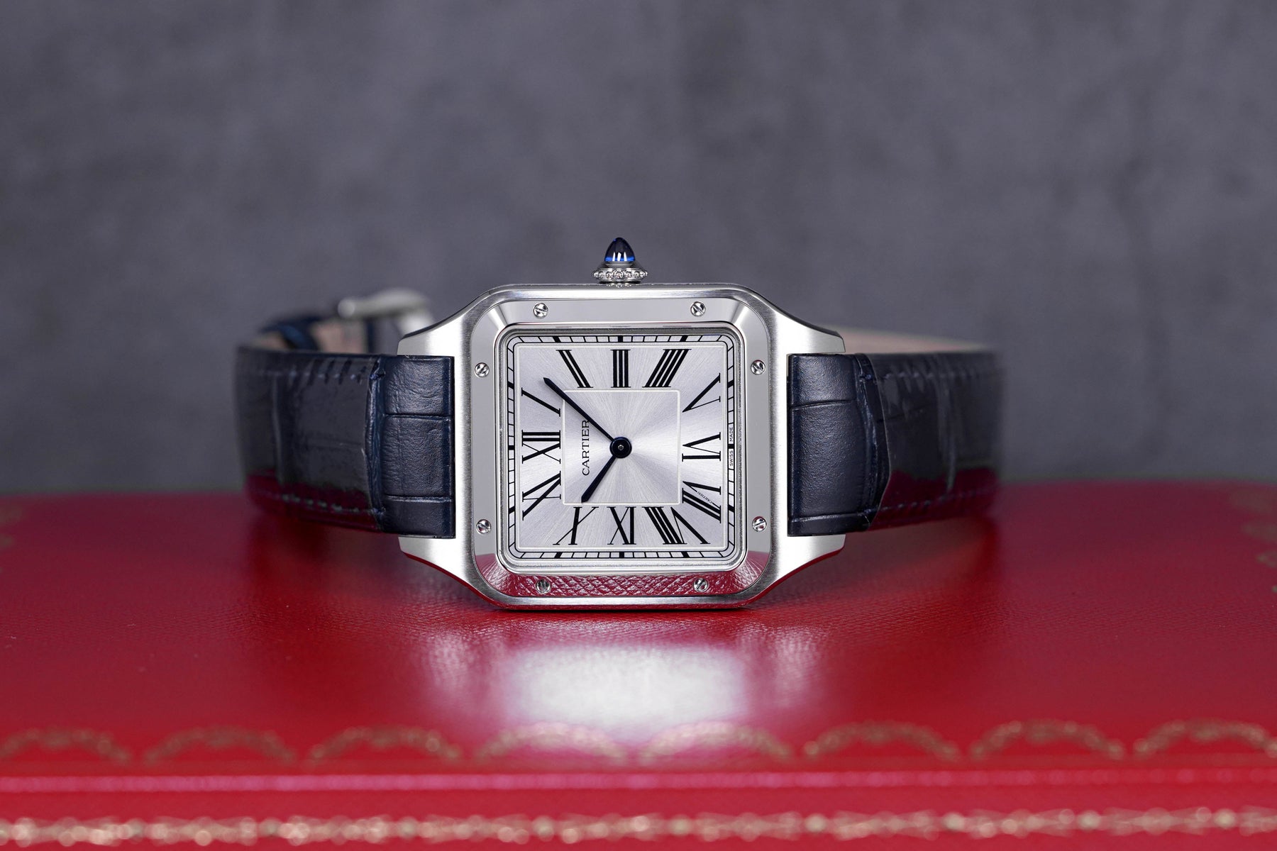 SANTOS DUMONT LARGE QUARTZ SILVER DIAL (2023)