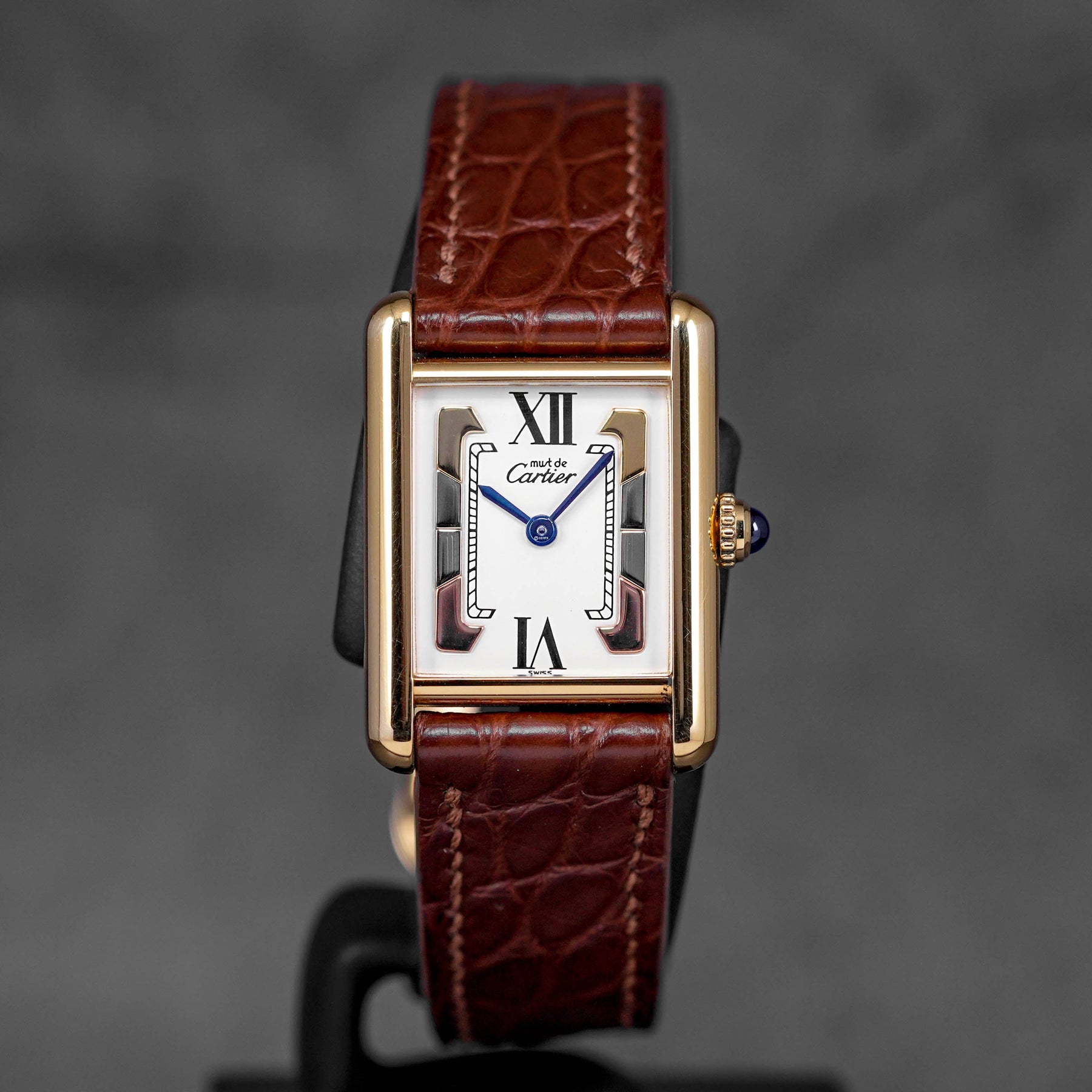 TANK MUST VERMEIL YELLOWGOLD SILVER ROMAN 'TRINITY' DIAL (WATCH ONLY)