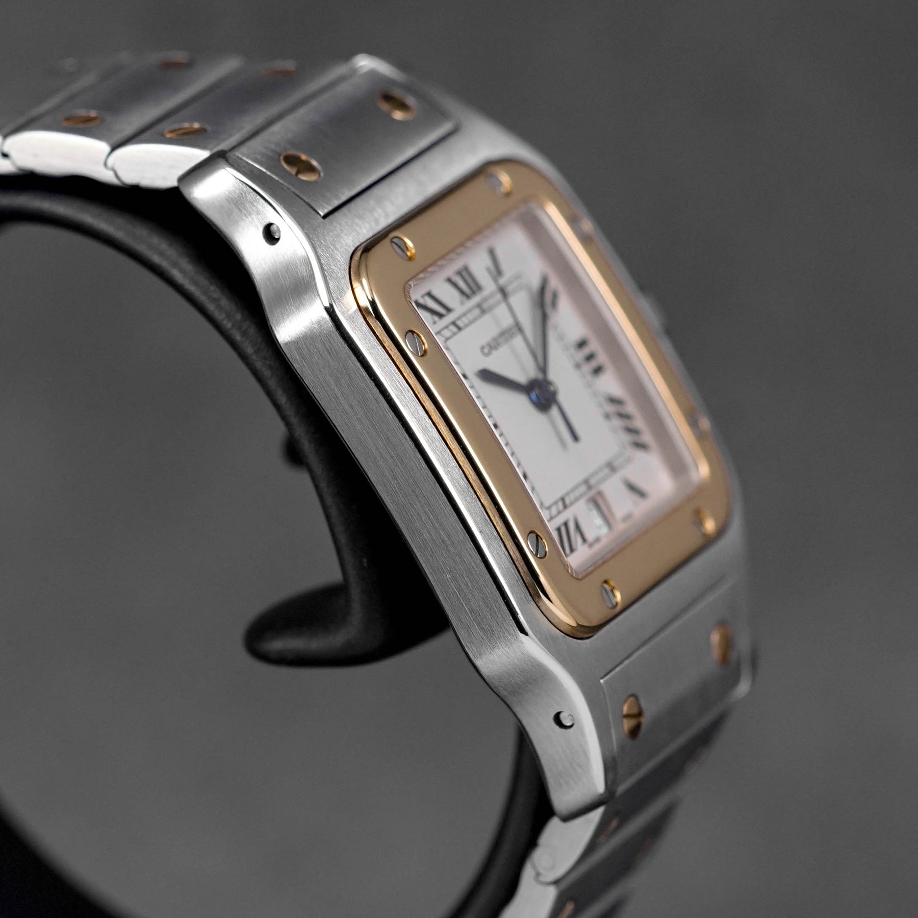 SANTOS GALBEE TWOTONE YELLOWGOLD L SILVER DIAL (2014)