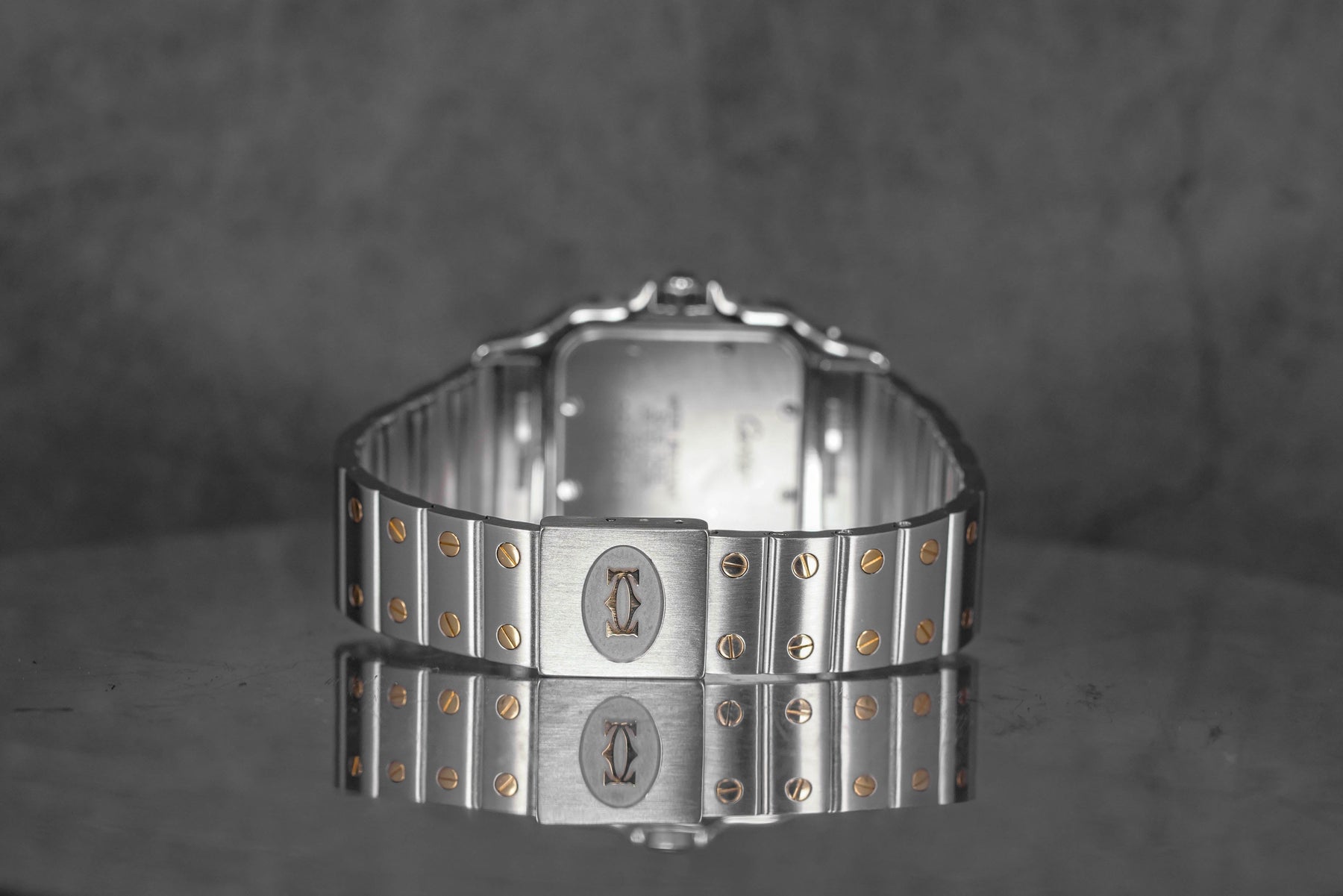 SANTOS GALBEE TWOTONE YELLOWGOLD L SILVER DIAL (2014)