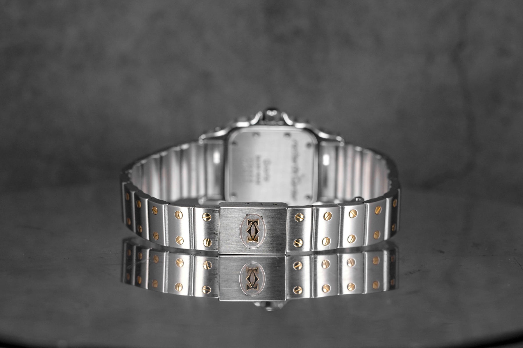 SANTOS GALBEE TWOTONE YELLOWGOLD S MOONPHASE SILVER DIAL (WATCH ONLY)