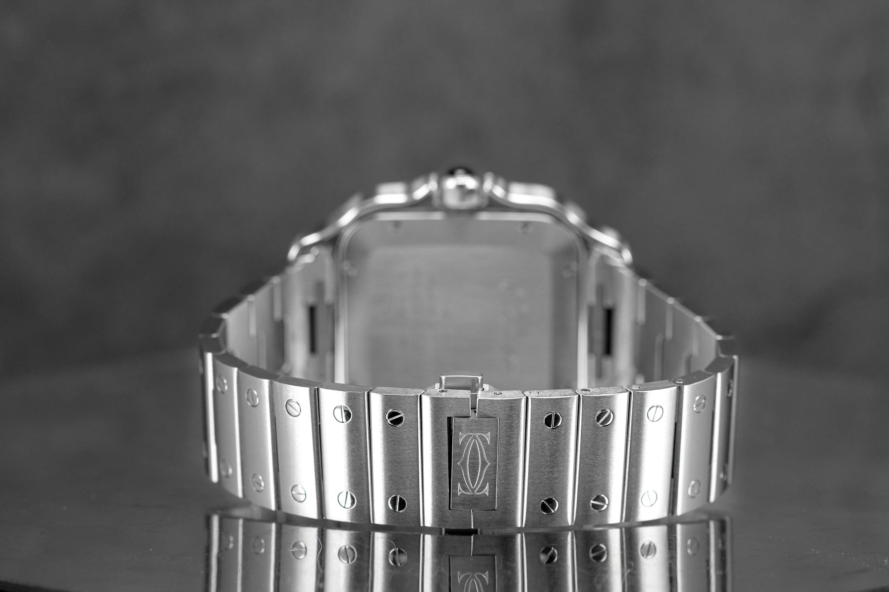 SANTOS L STEEL ADLC GREY DIAL (WATCH ONLY)