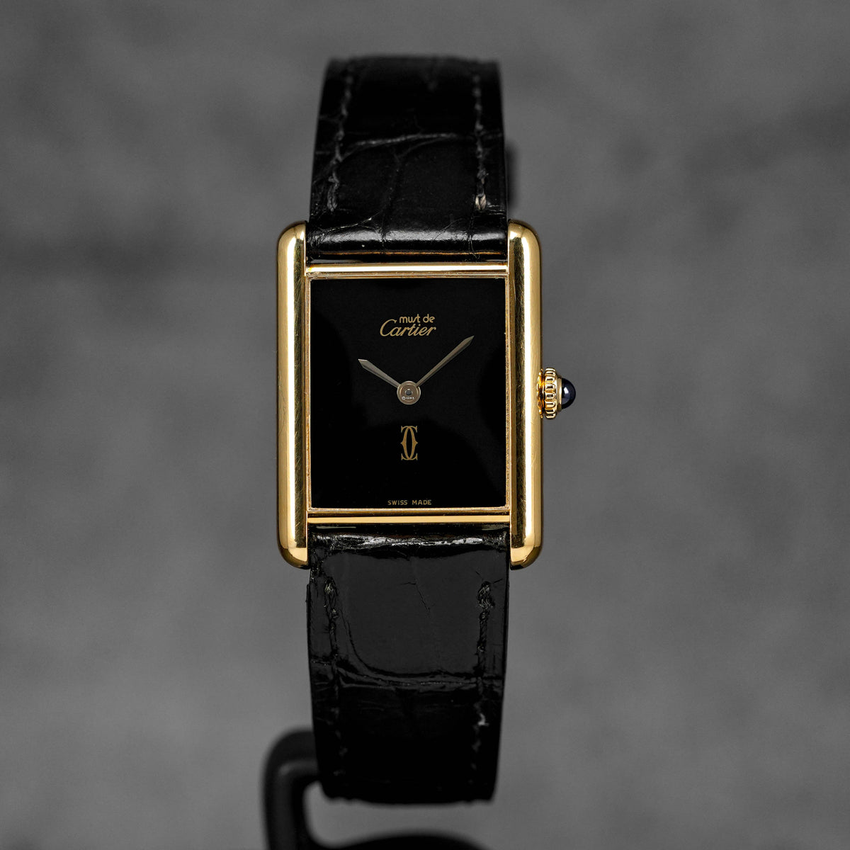Harga Cartier Tank Must Vermeil Yellowgold Black