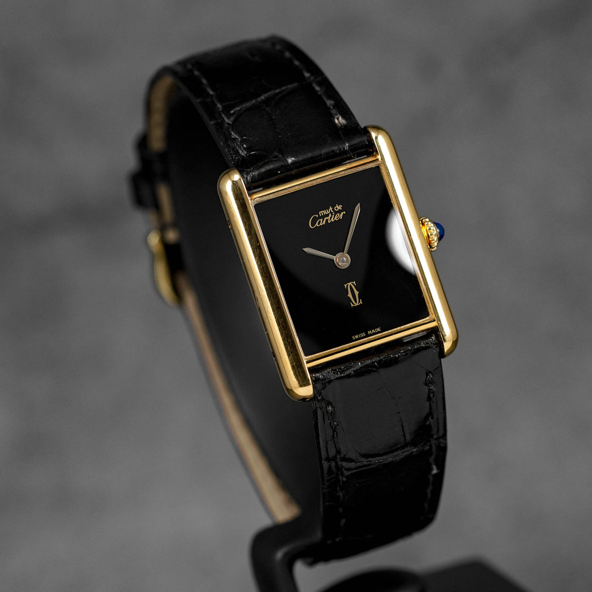 Harga Cartier Tank Must Vermeil Yellowgold Black
