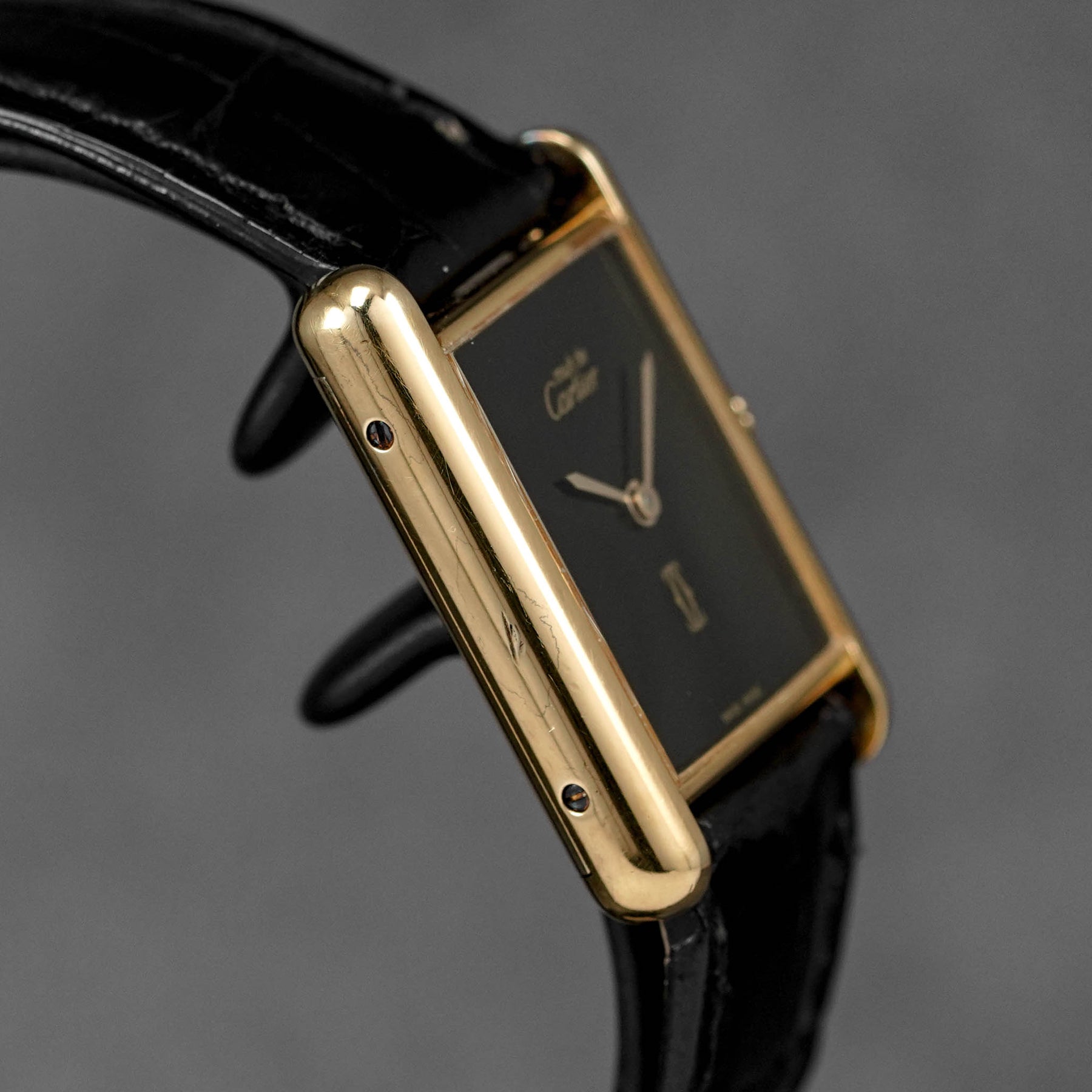 Harga Cartier Tank Must Vermeil Yellowgold Black