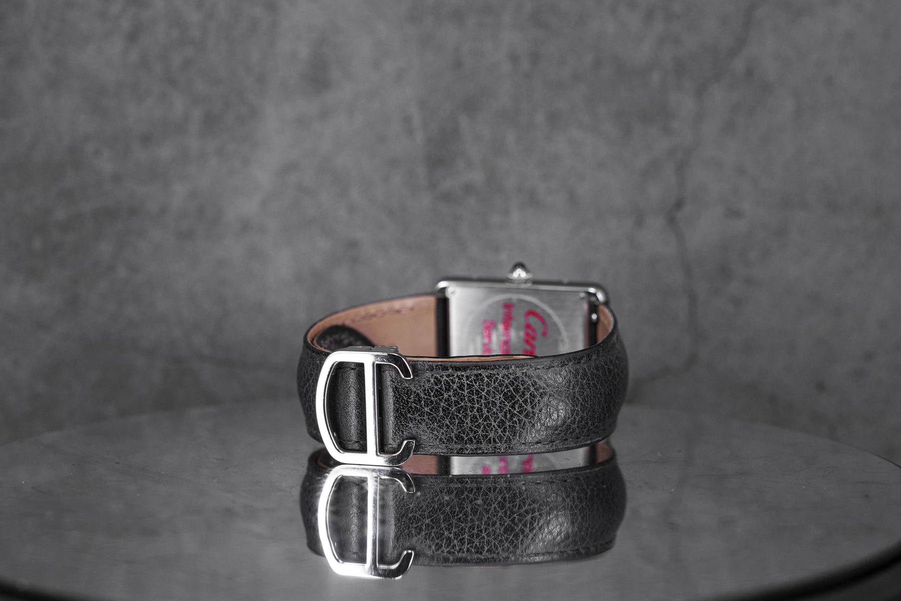 TANK SOLO L SILVER DIAL LEATHER STRAP (2018)
