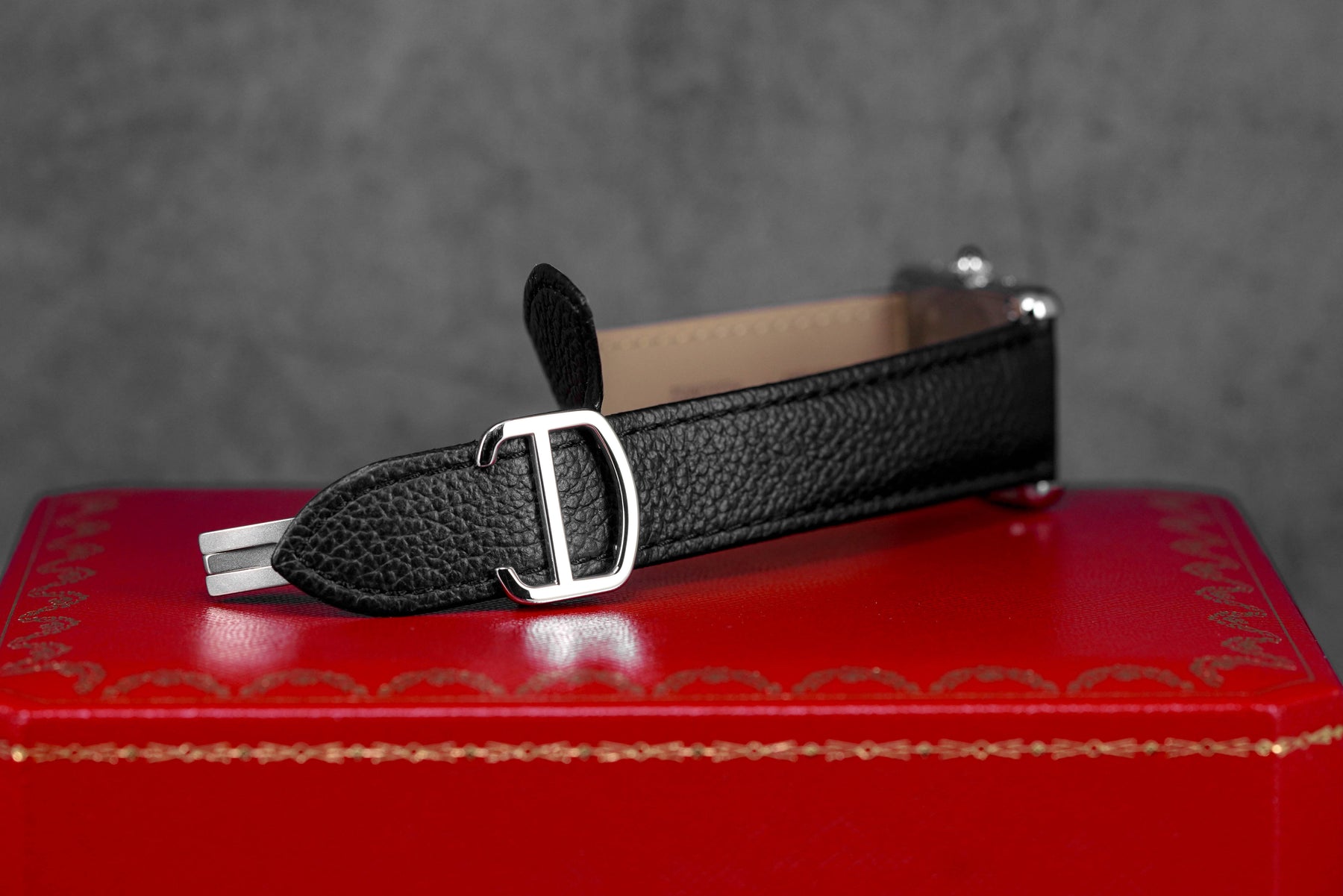 TANK SOLO L SILVER DIAL LEATHER STRAP (2018)