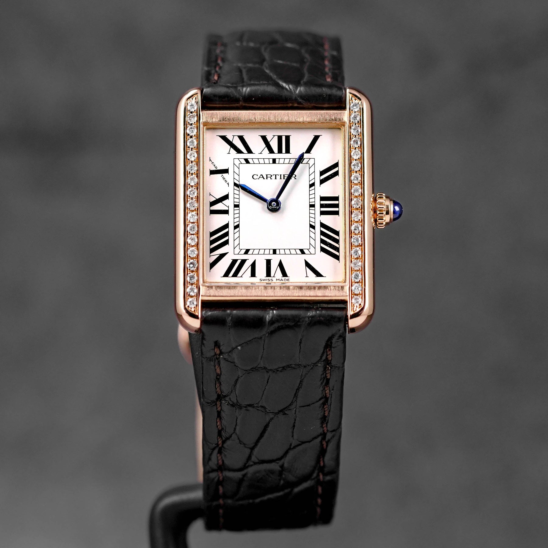 Harga Cartier Tank Solo S Rosegold Silver Diamond