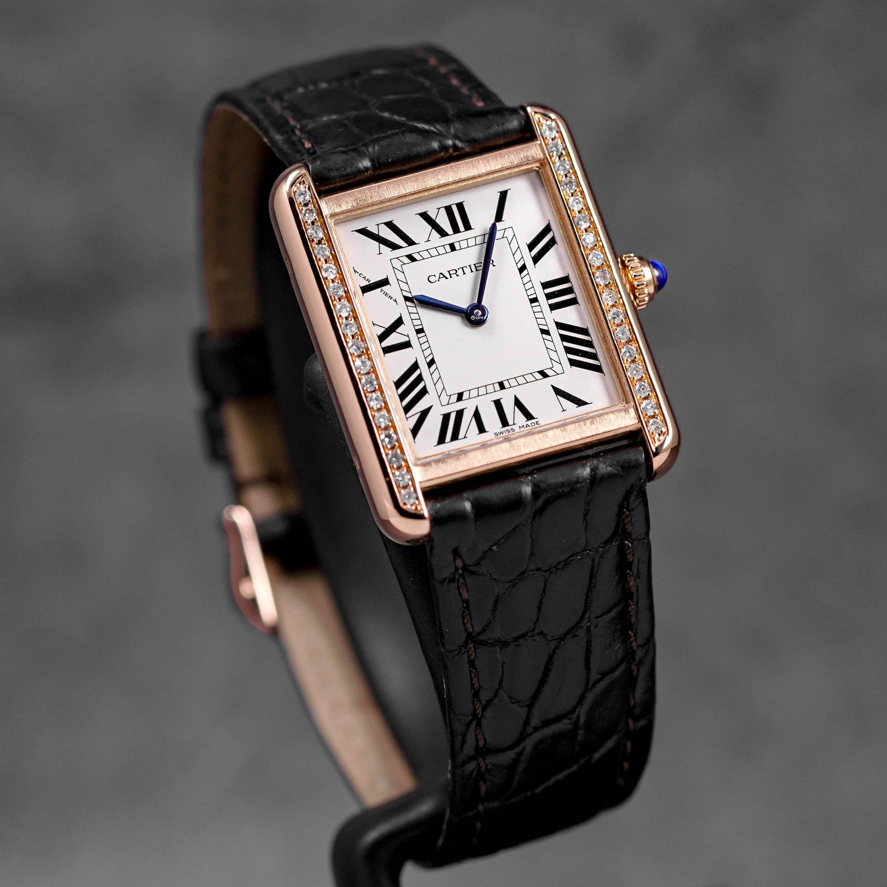 Harga Cartier Tank Solo S Rosegold Silver Diamond