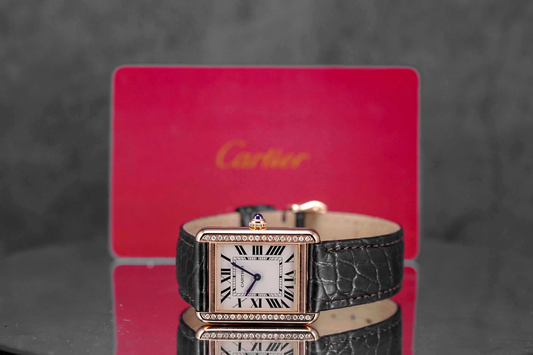 Harga Cartier Tank Solo S Rosegold Silver Diamond