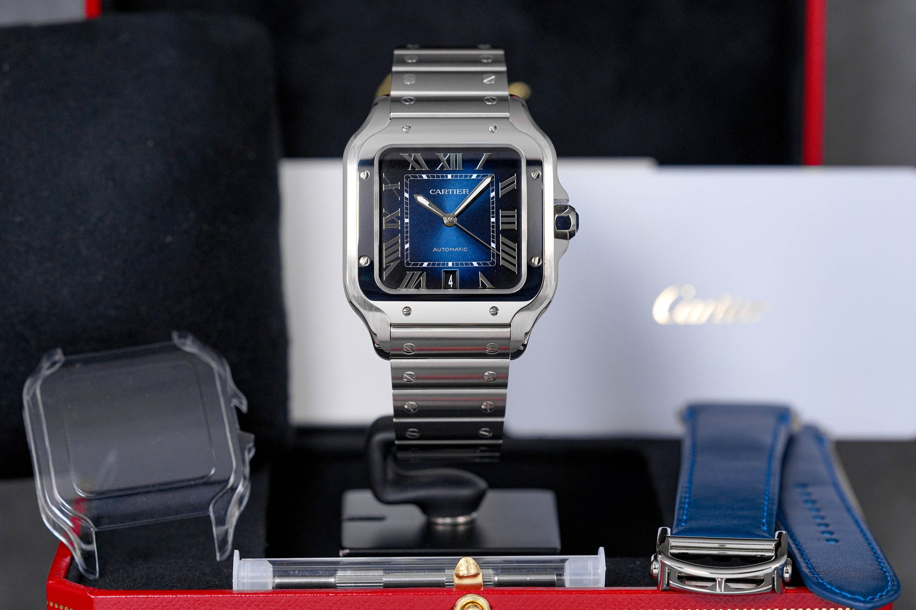 SANTOS DE CARTIER L BLUE DIAL (2024)