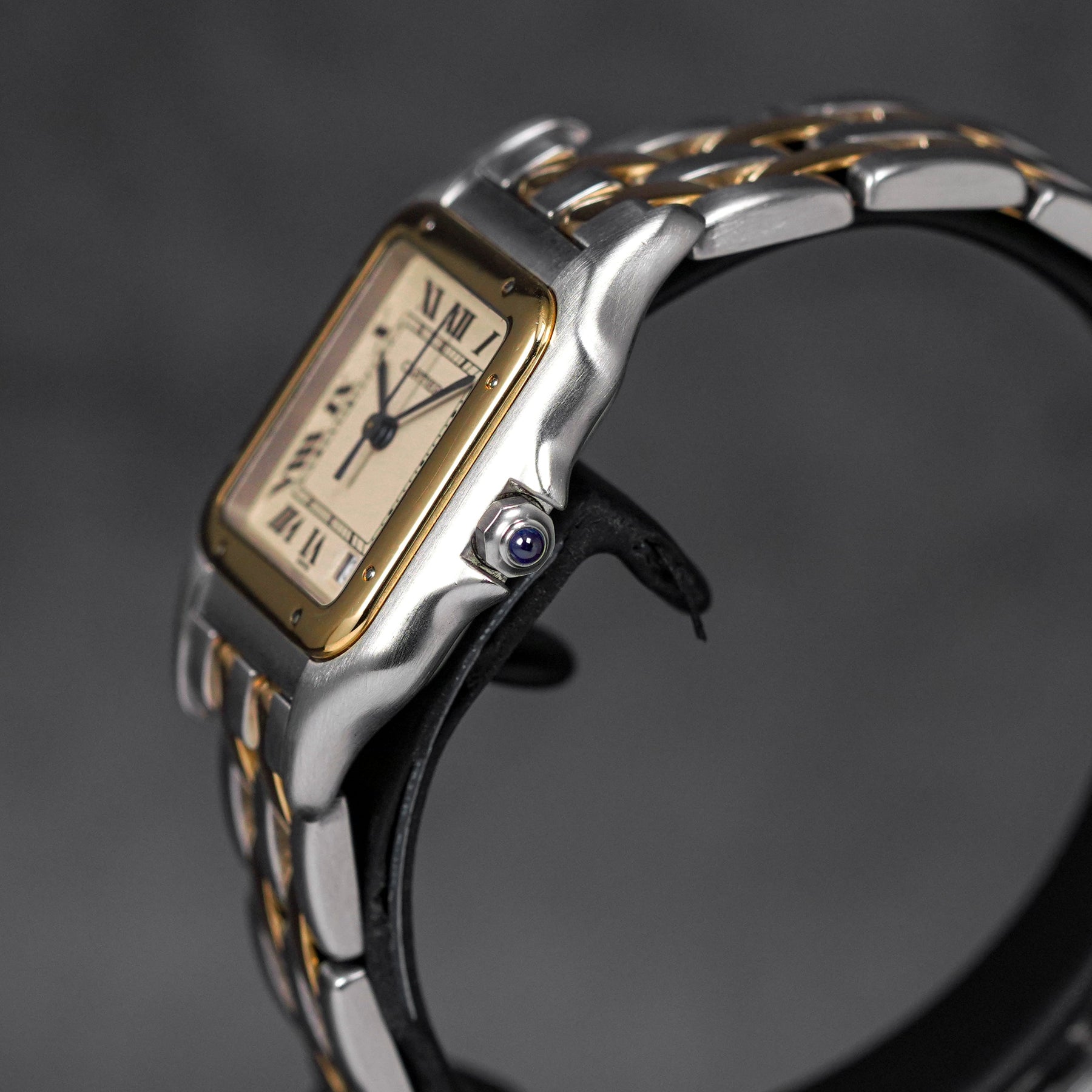 PANTHERE TWOTONE YELLOWGOLD M WHITE DIAL QUARTZ (WATCH ONLY)