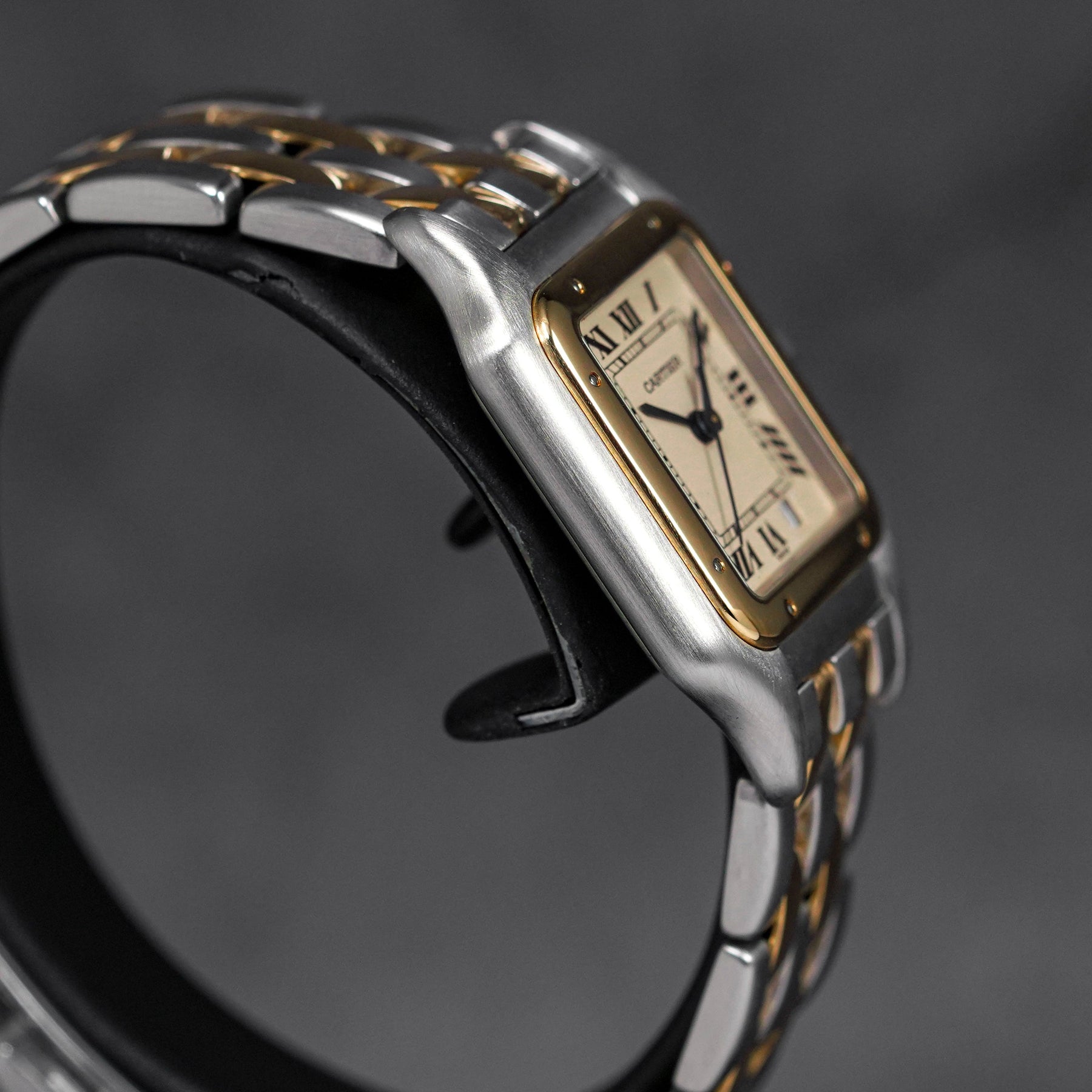 PANTHERE TWOTONE YELLOWGOLD M WHITE DIAL QUARTZ (WATCH ONLY)