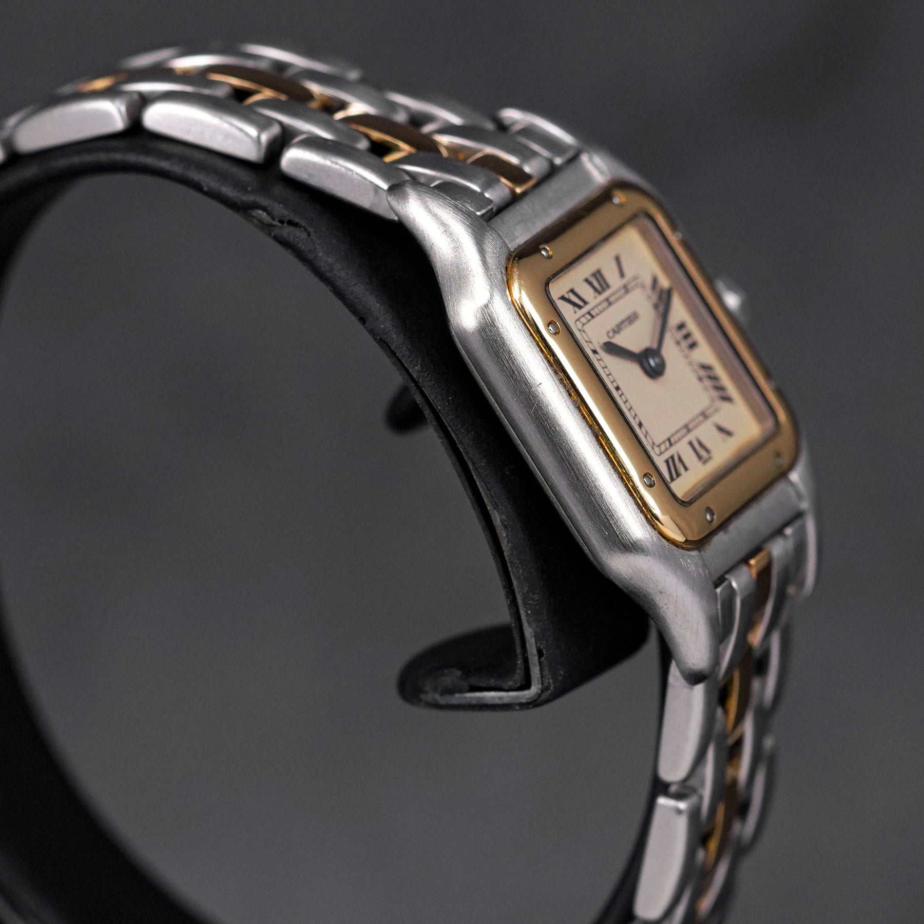 PANTHERE TWOTONE YELLOWGOLD S WHITE DIAL QUARTZ (WATCH ONLY)