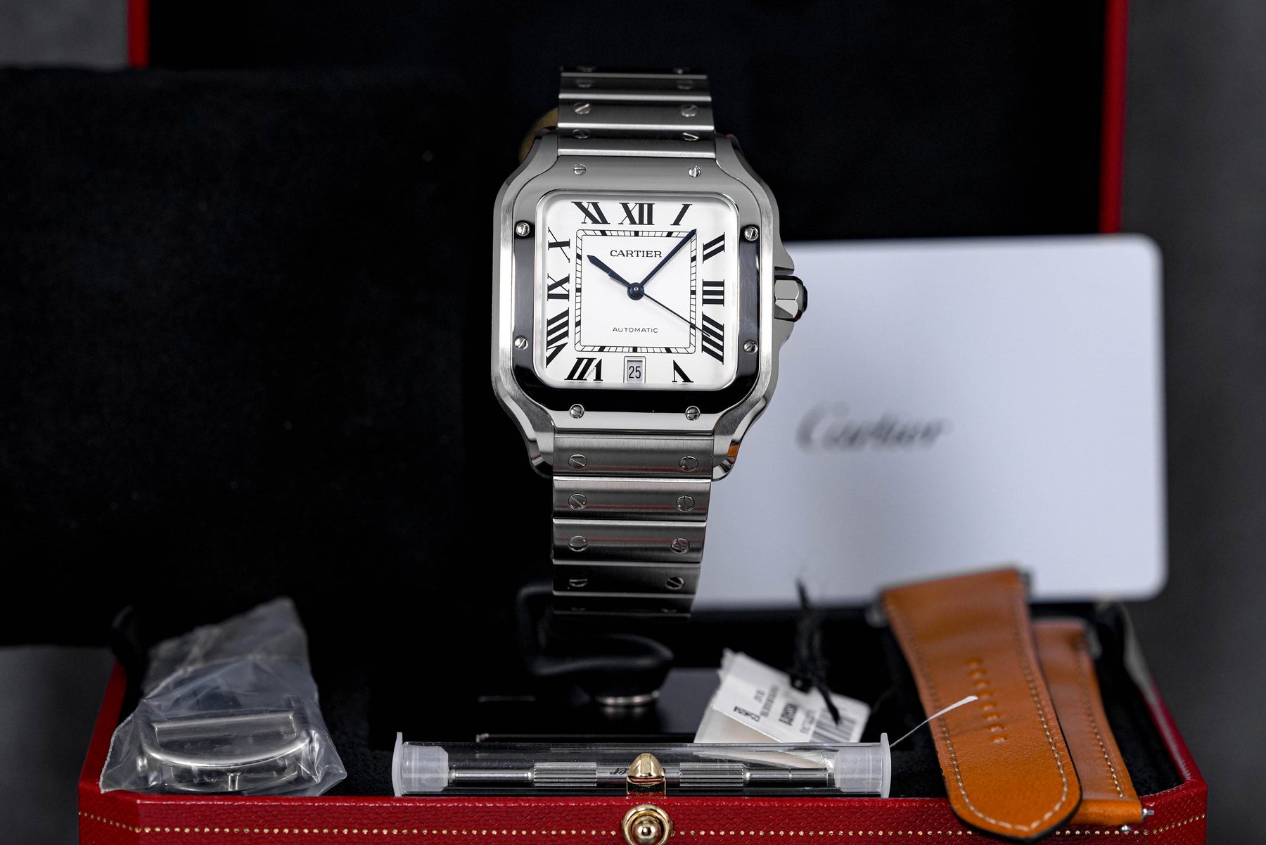 SANTOS DE CARTIER L WHITE DIAL (2023)