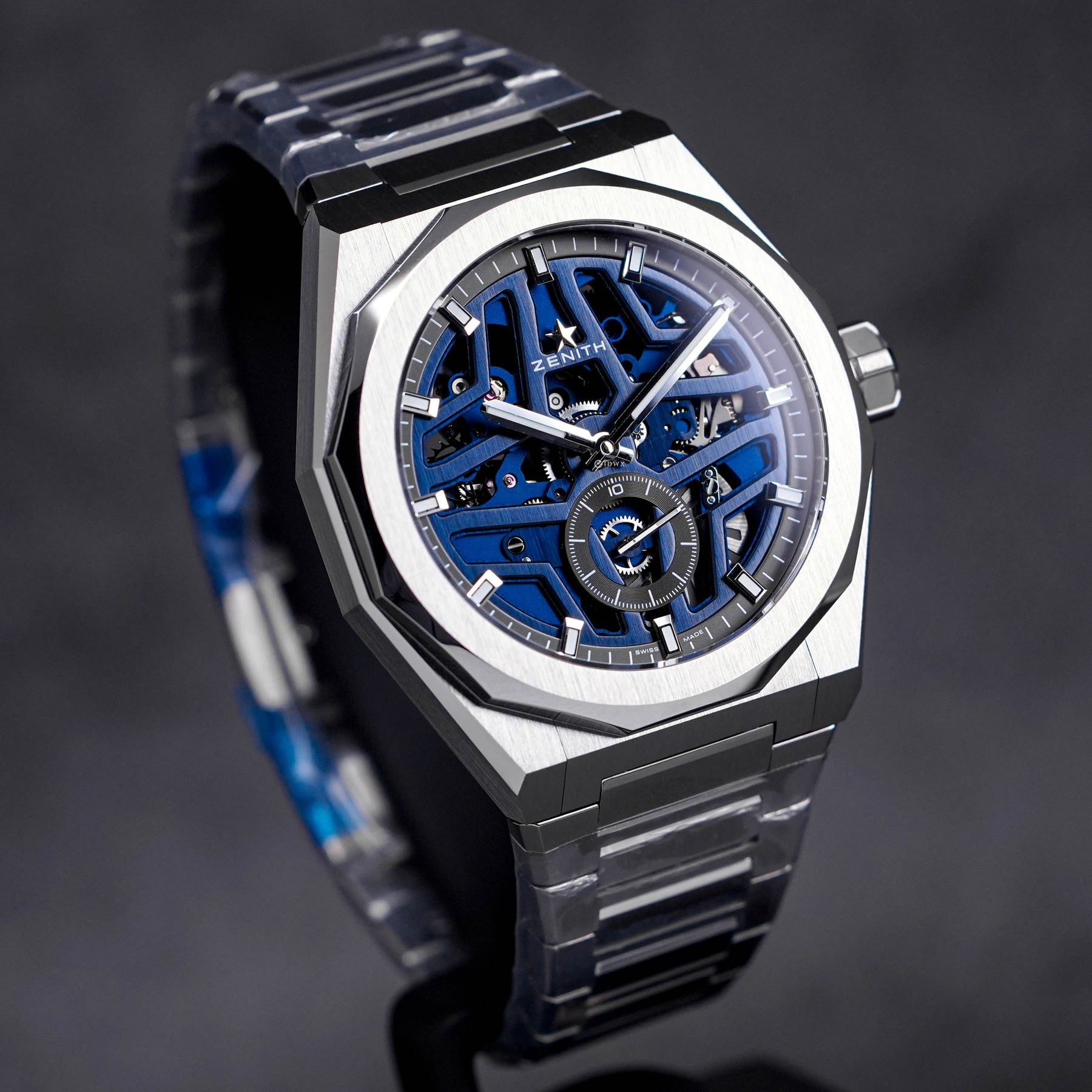 DEFY SKYLINE 41MM STEEL SKELETON BLUE 1/10 SECONDS (2023)