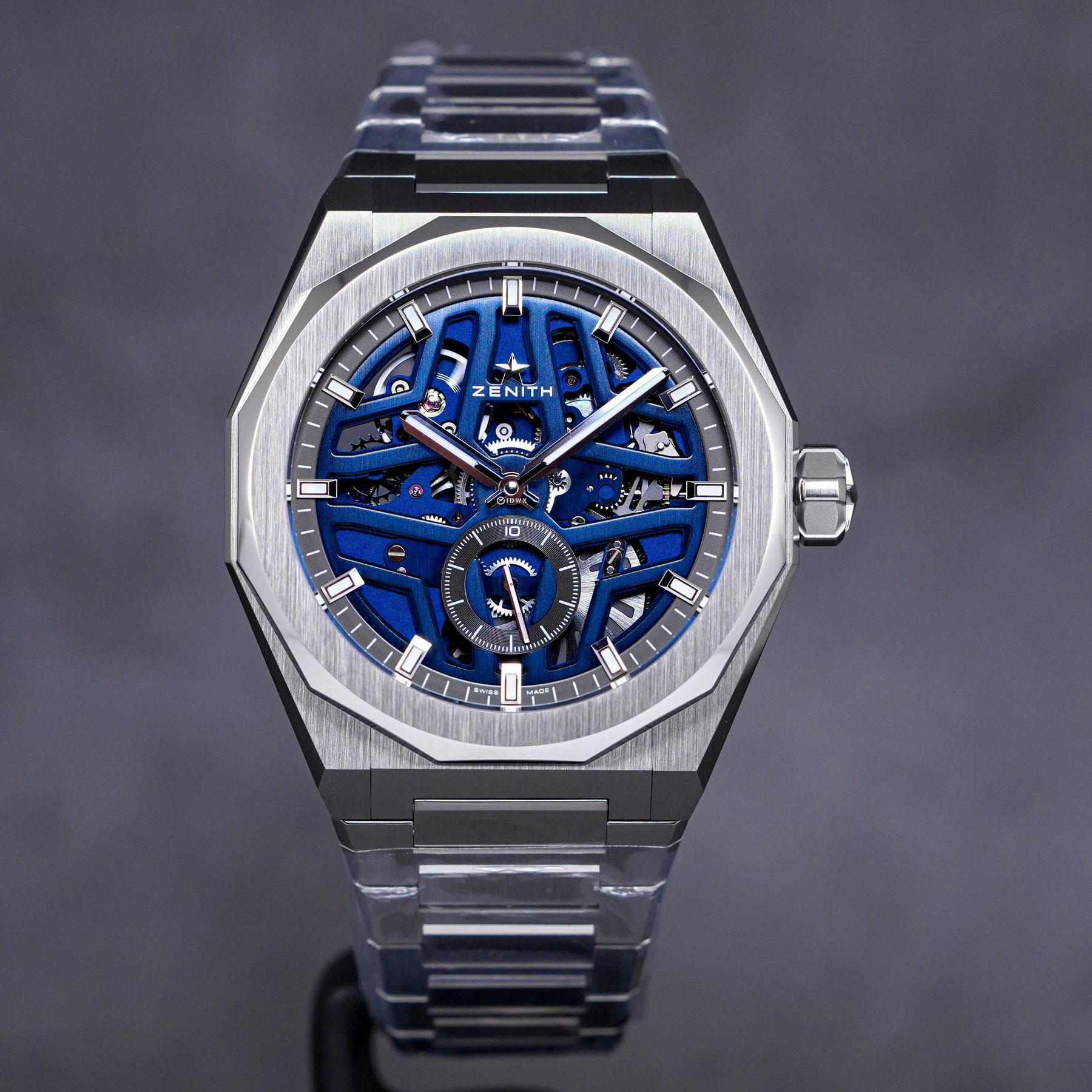 DEFY SKYLINE 41MM STEEL SKELETON BLUE 1/10 SECONDS (2023)