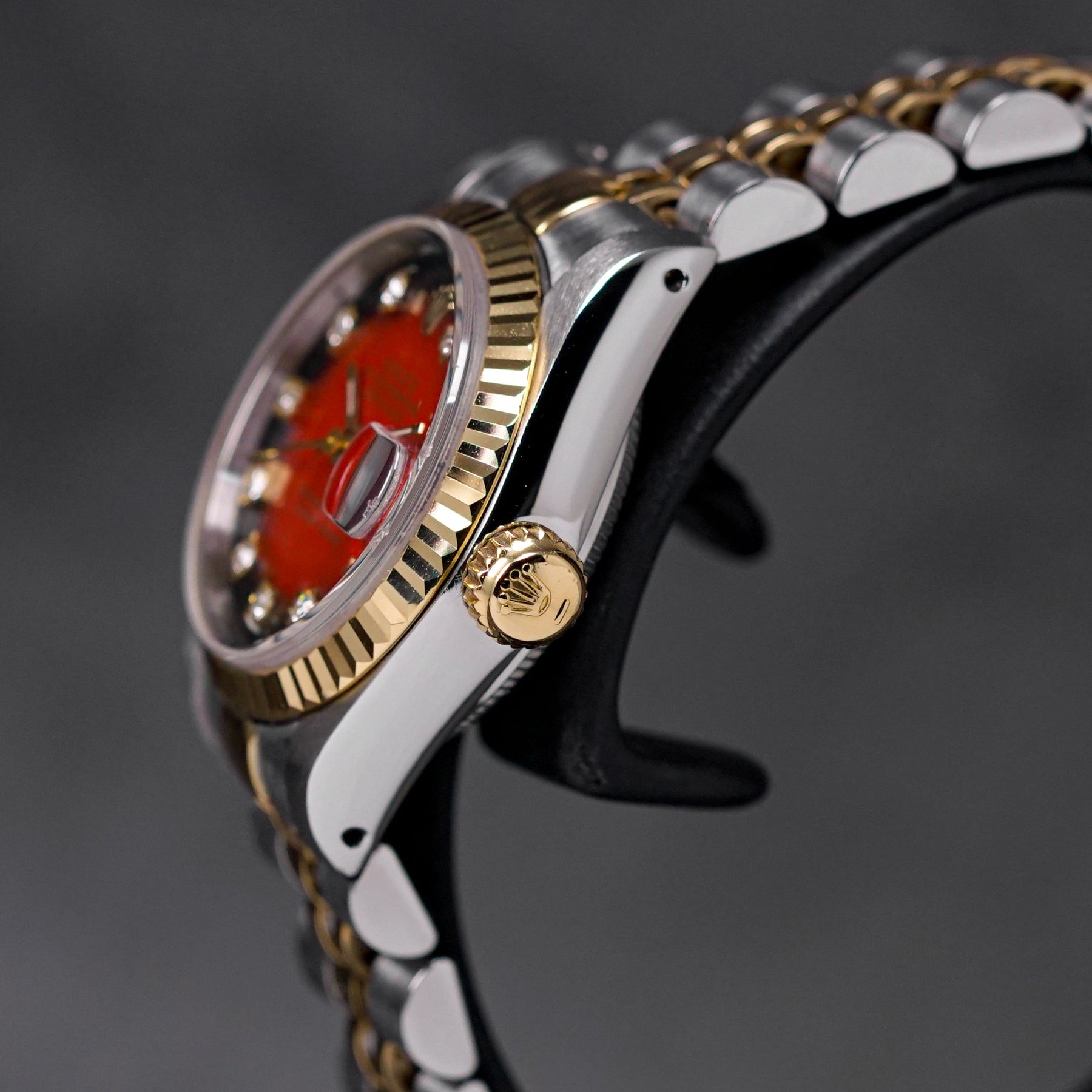 DATEJUST 26MM TWOTONE YELLOWGOLD RED OMBRE DIAMOND DIAL (WATCH ONLY)
