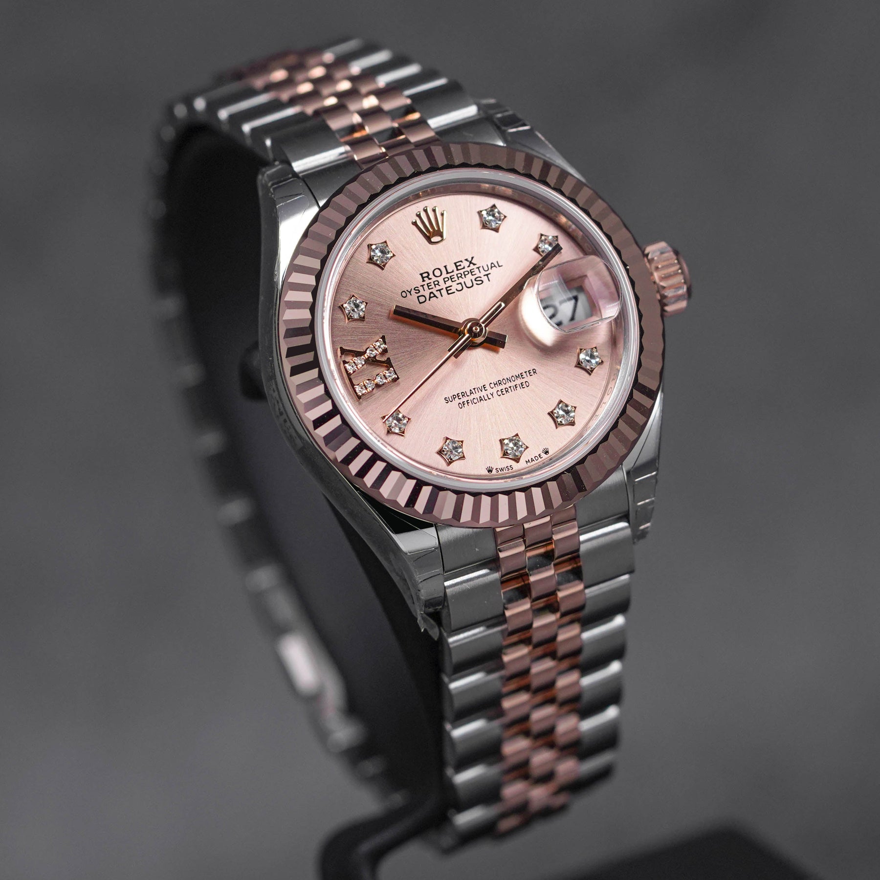 DATEJUST 28MM TWOTONE ROSEGOLD PINK STAR DIAMOND DIAL ROMAN ON 9 (2023)