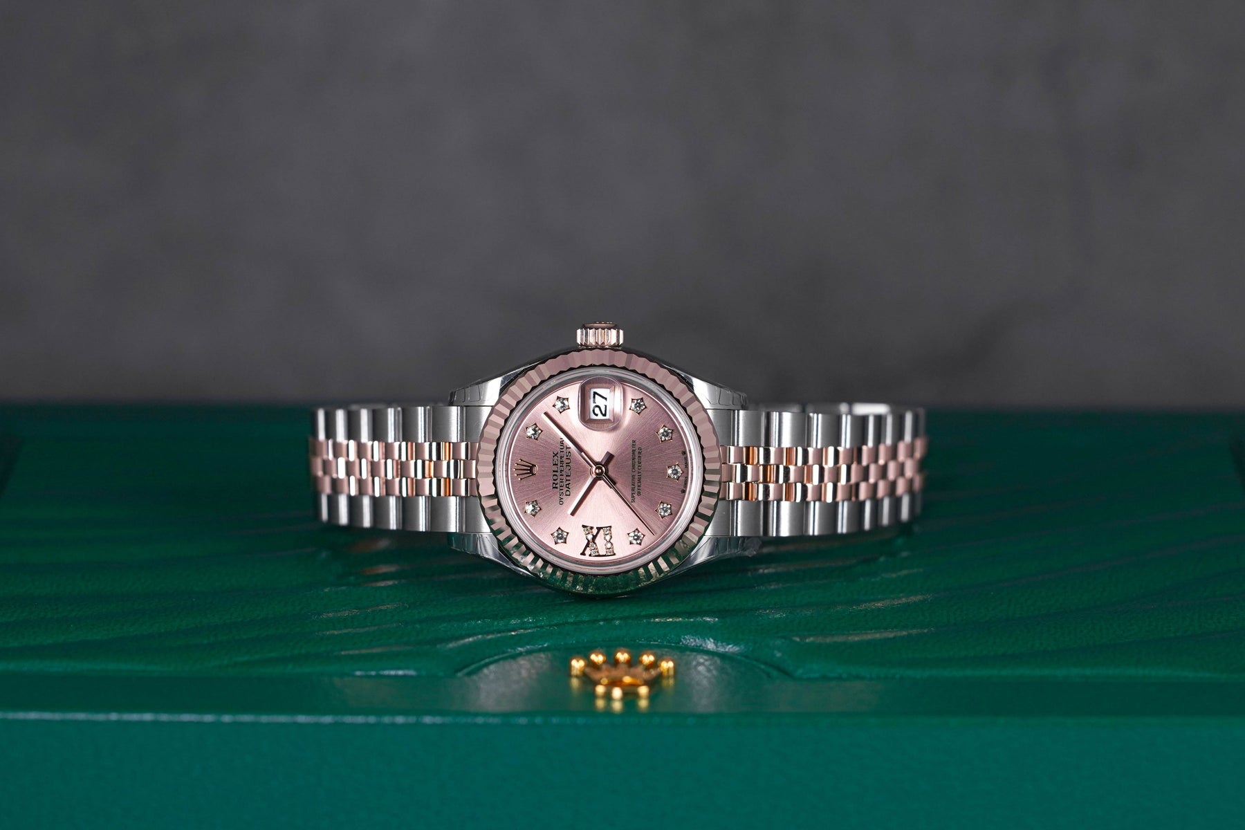 DATEJUST 28MM TWOTONE ROSEGOLD PINK STAR DIAMOND DIAL ROMAN ON 9 (2023)