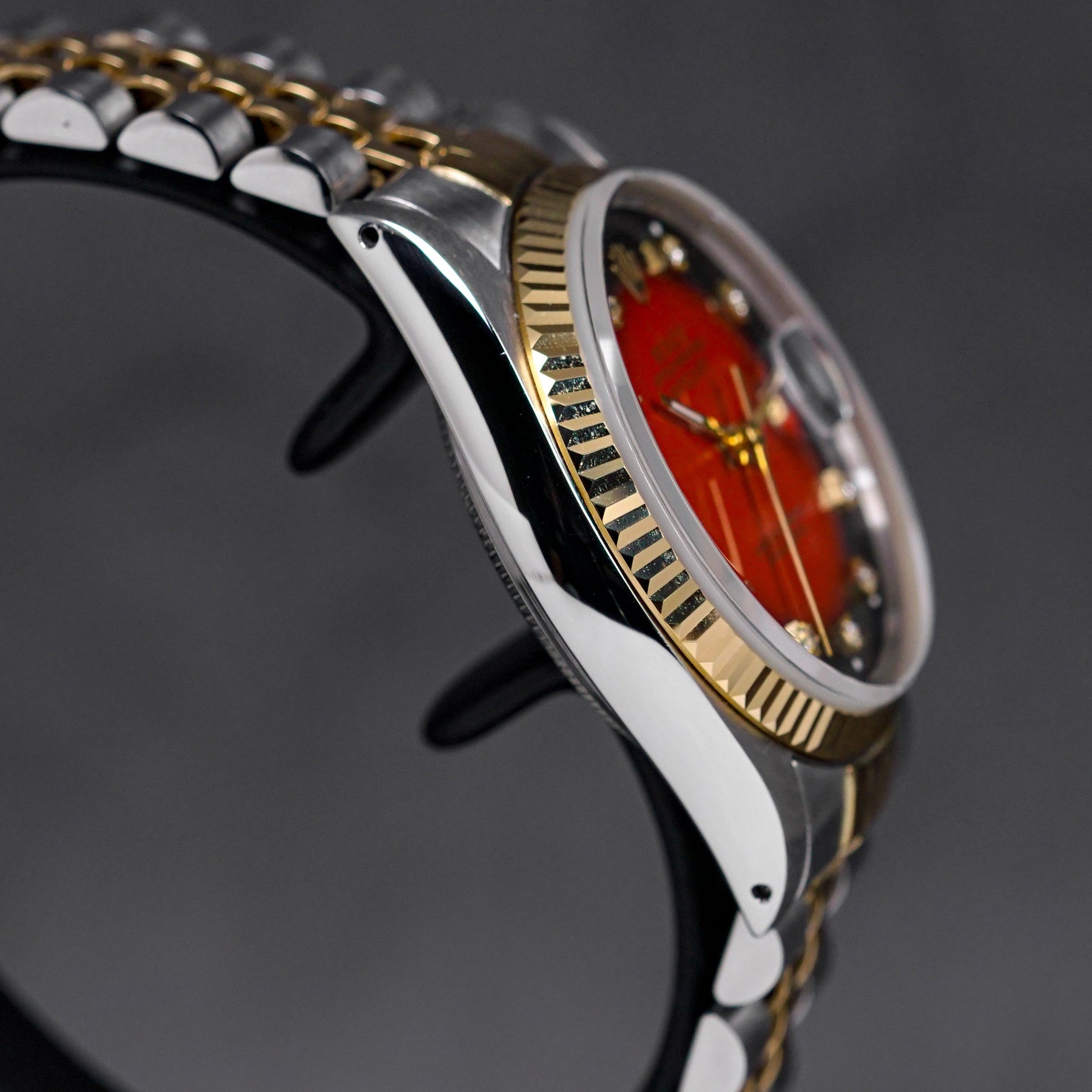 DATEJUST 36MM TWOTONE YELLOWGOLD RED OMBRE DIAMOND DIAL (WATCH ONLY)