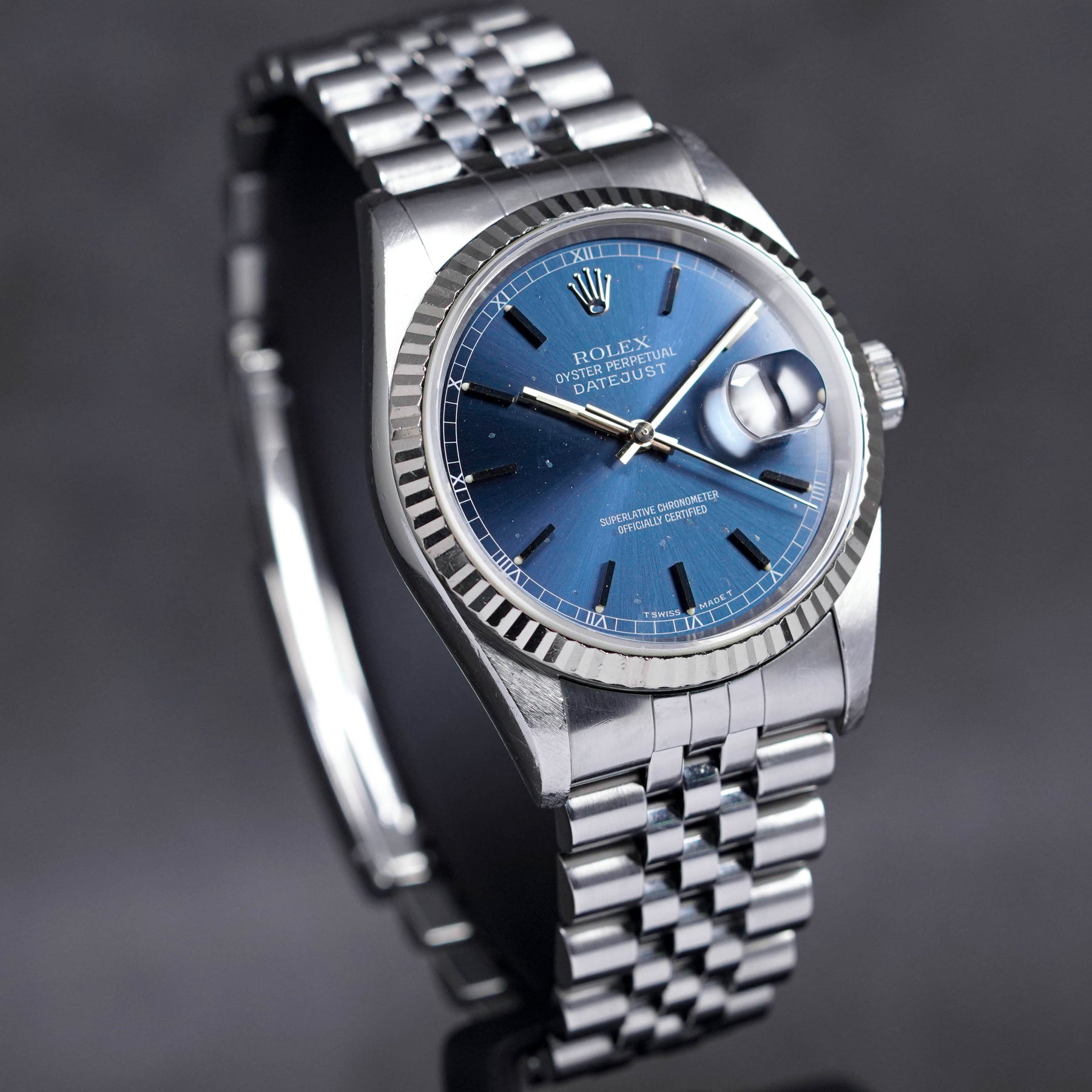 DATEJUST 36MM 16234 BLUE FLUTED JUBILEE (1999)