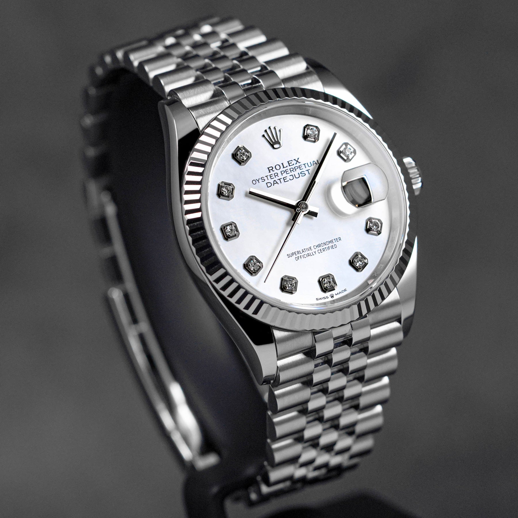 DATEJUST 36MM WHITE MOP DIAMOND DIAL (2022)