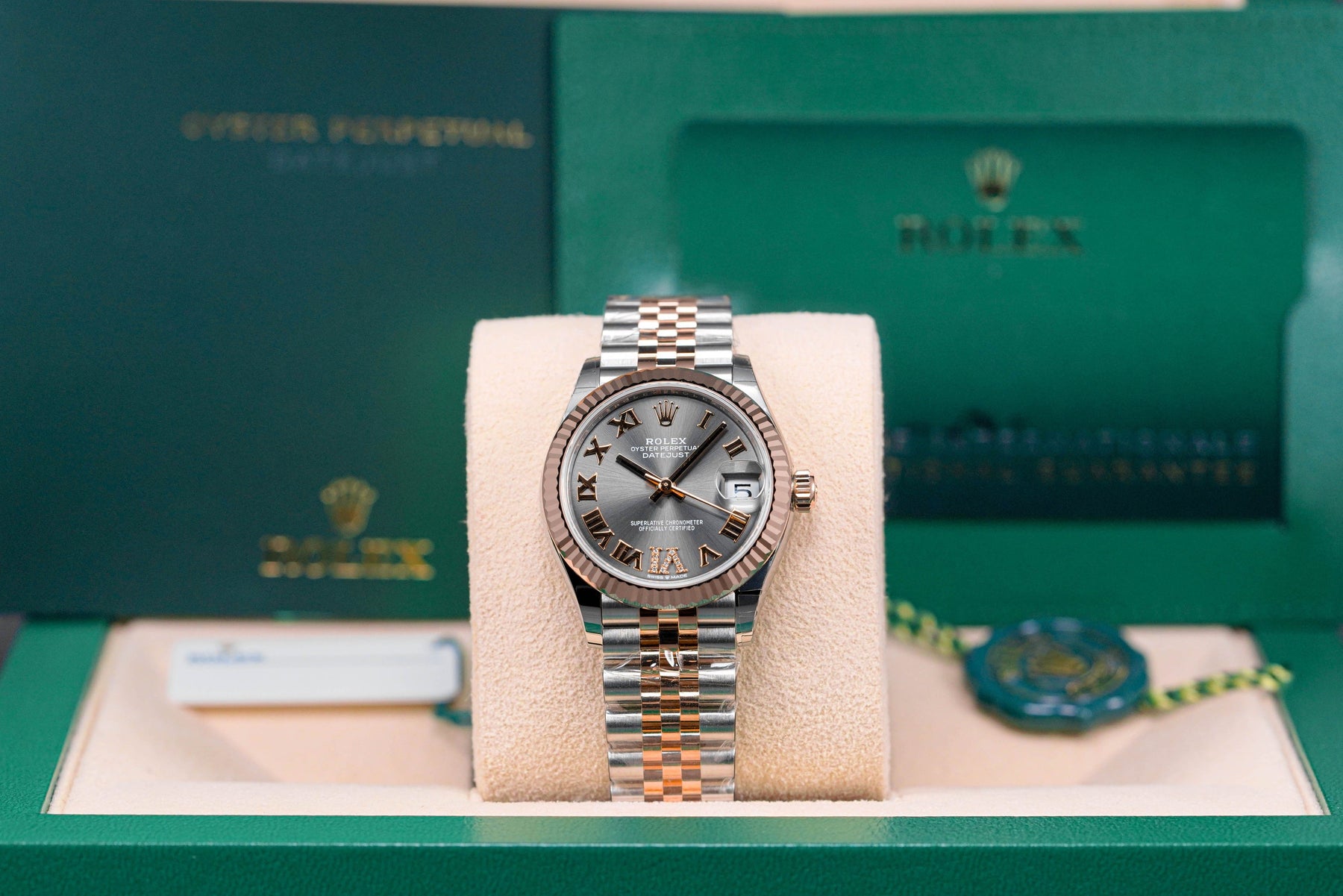 DATEJUST 31MM TWOTONE ROSEGOLD RHODIUM ROMAN DIAMOND 6 (2023)
