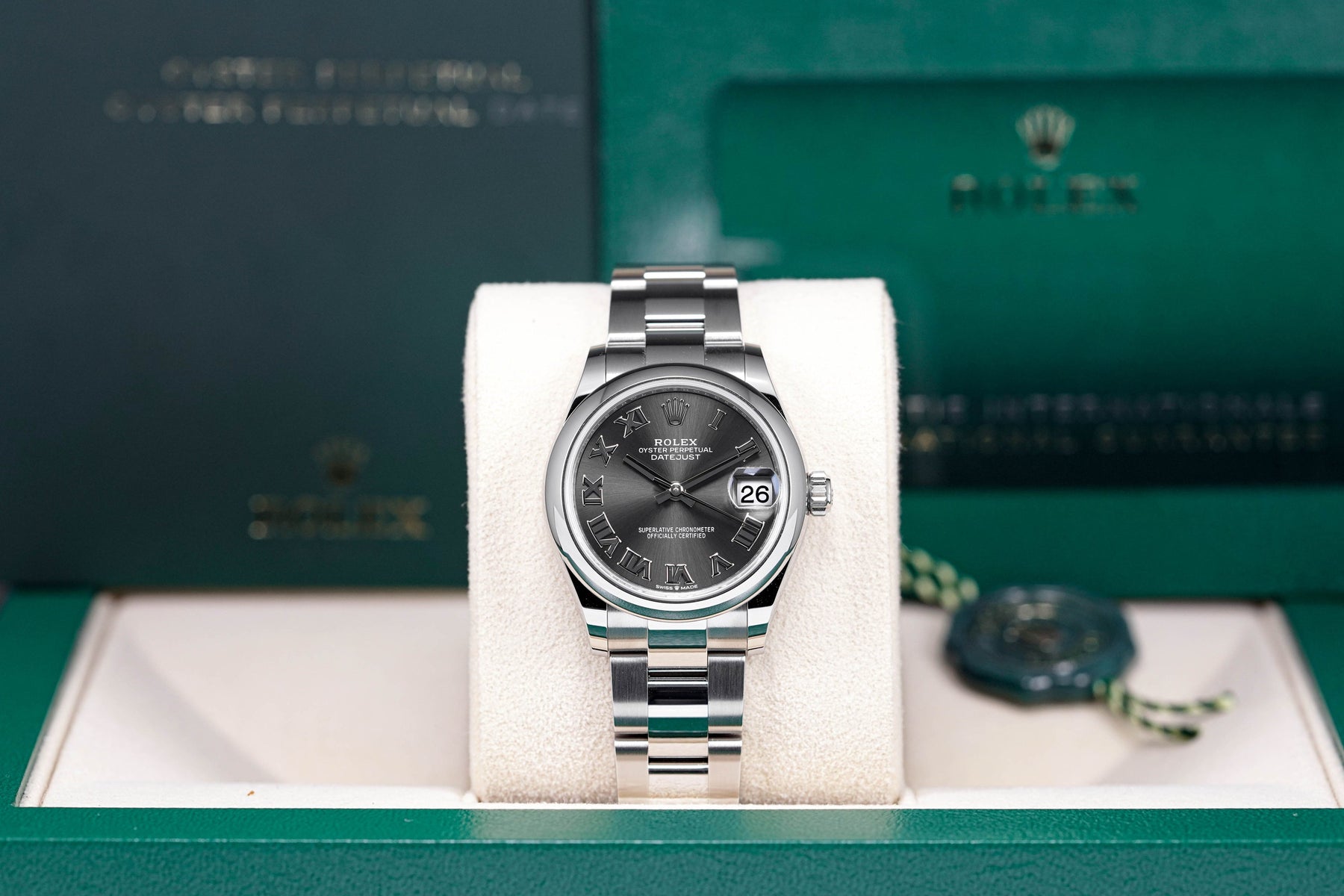 DATEJUST 31MM RHODIUM ROMAN DIAL (2023)