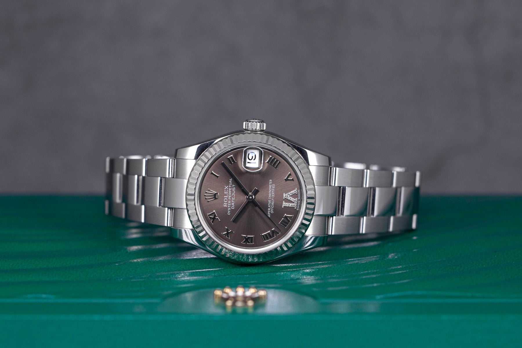 DATEJUST 31MM RHODIUM ROMAN DIAMOND ON VI DIAL (2015)