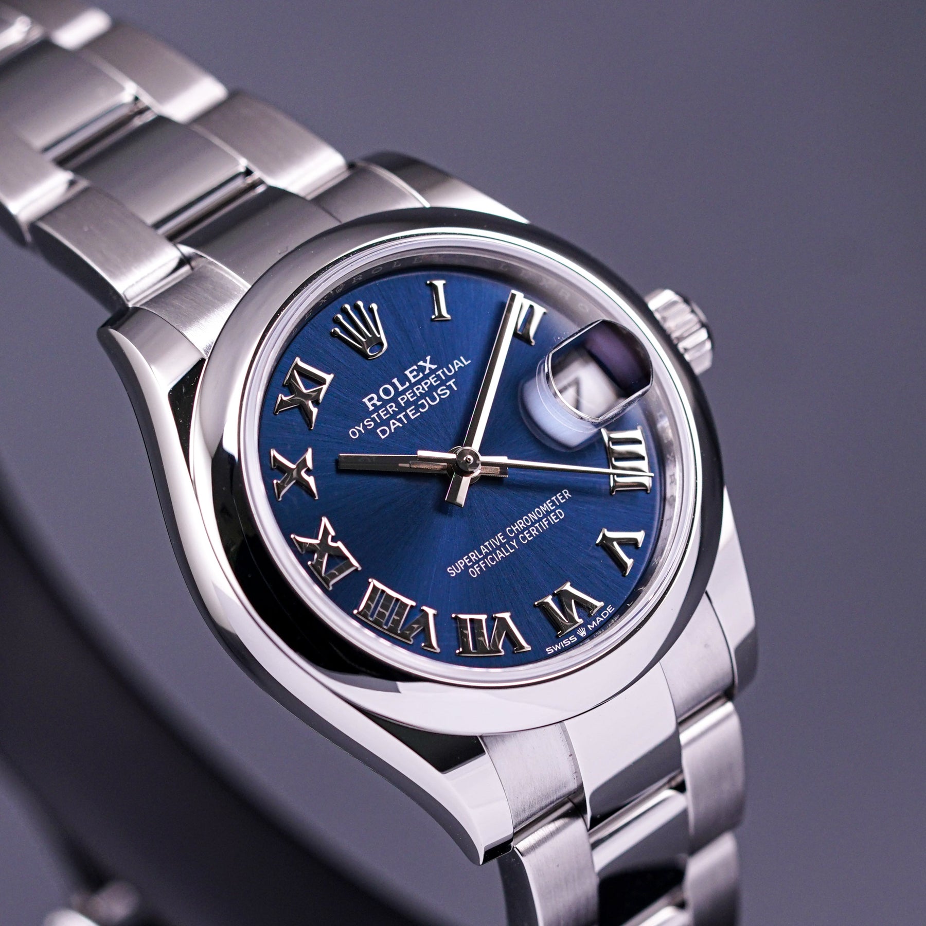 DATEJUST STEEL WHITEGOLD BLUE ROMAN DIAL