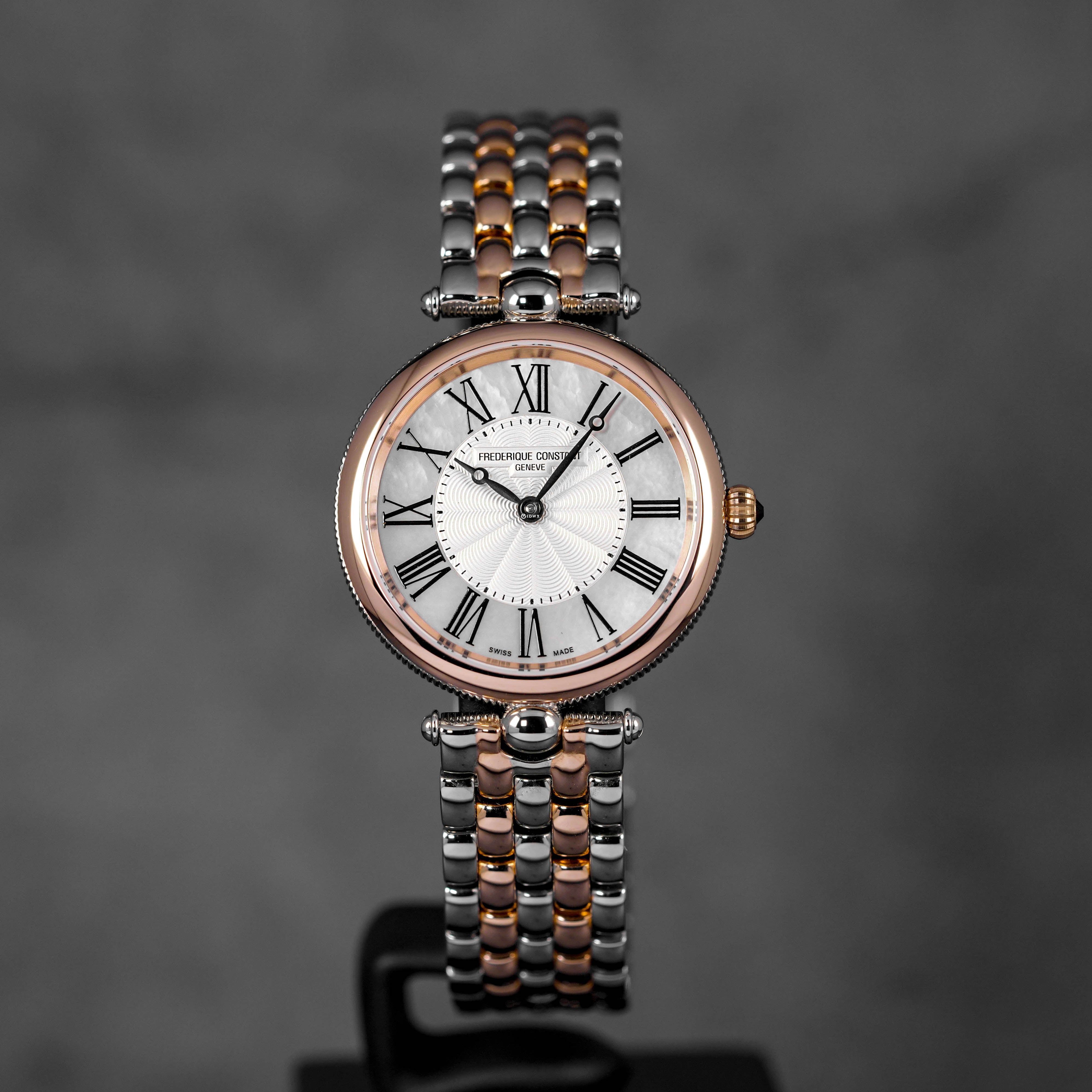 CLASSICS ART DECO ROUND TWOTONE ROSEGOLD-PLATED STEEL MOP DIAL