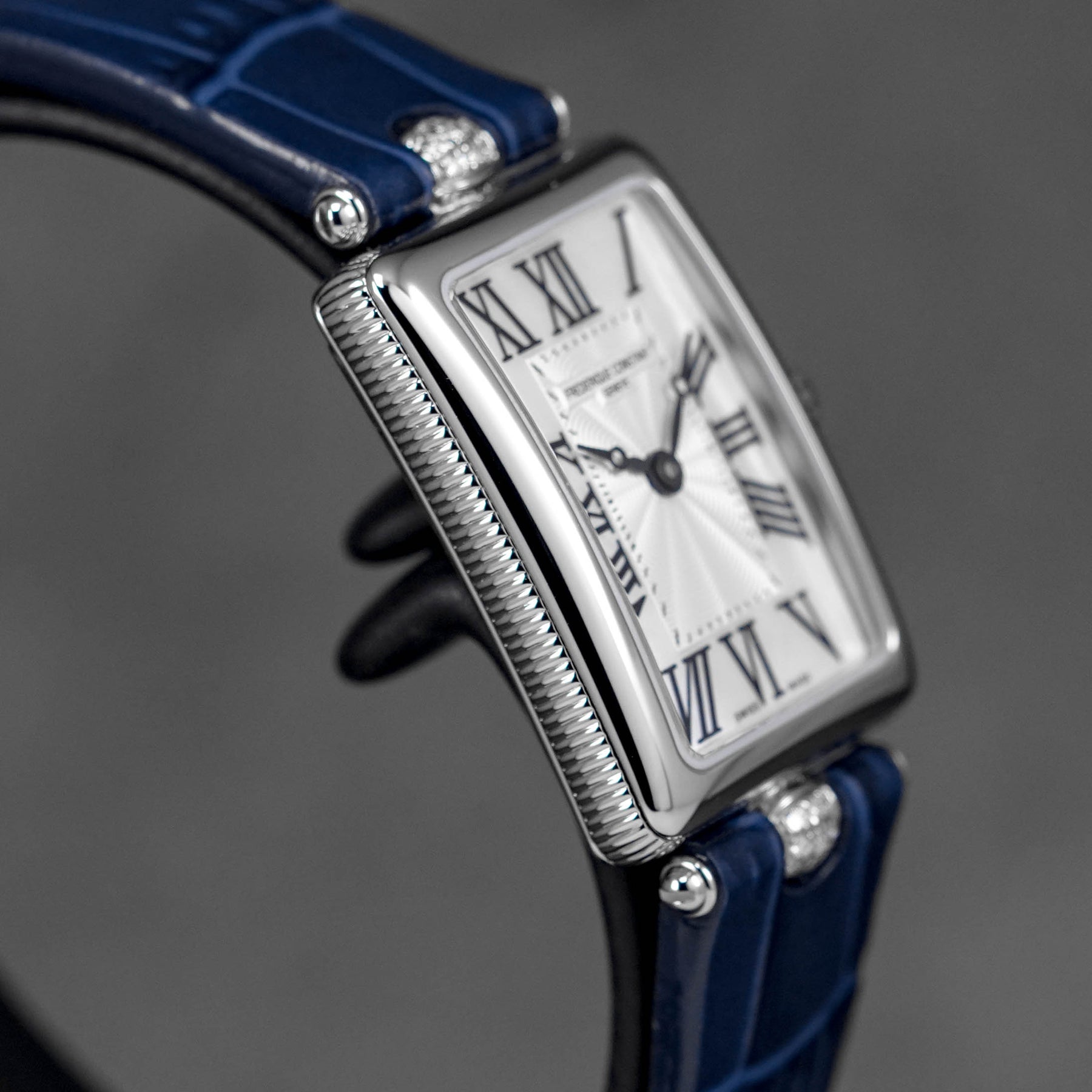 CLASSICS ART DECO CAREE STEEL MOP DIAL LEATHER STRAP (2025)