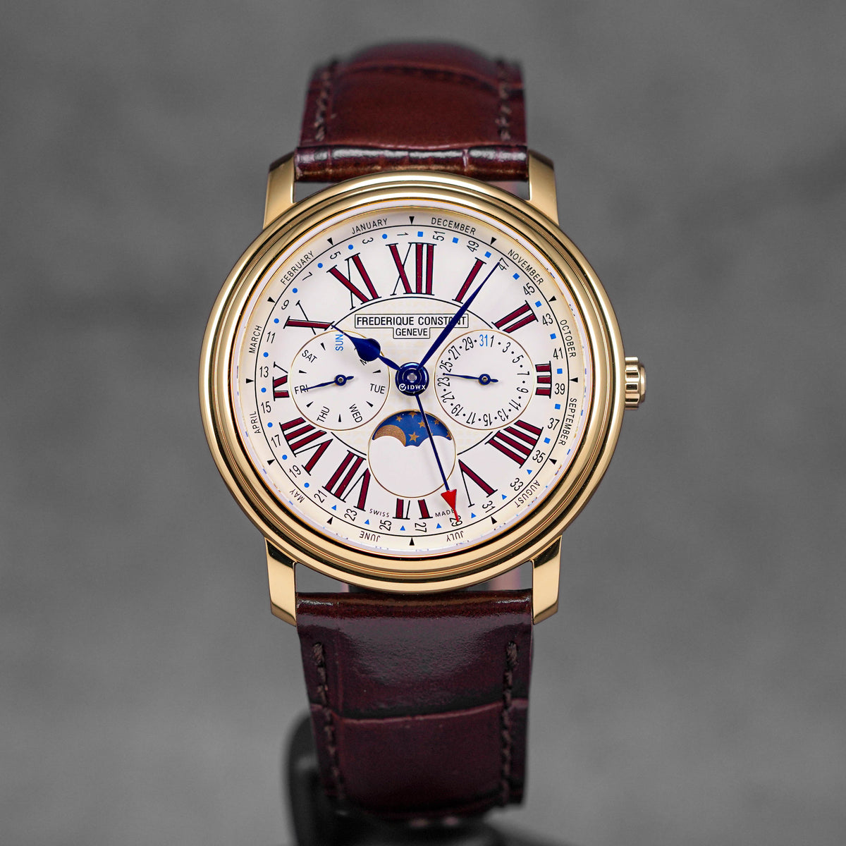 CLASSICS BUSINESS TIMER MOONPHASE YELLOWGOLD-PLATED STEEL WHITE DIAL (2025)