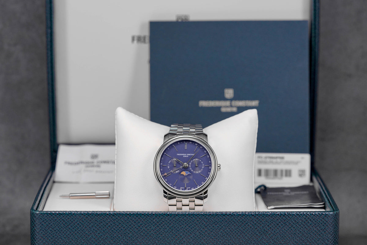 CLASSICS BUSINESS TIMER MOONPHASE BLUE DIAL