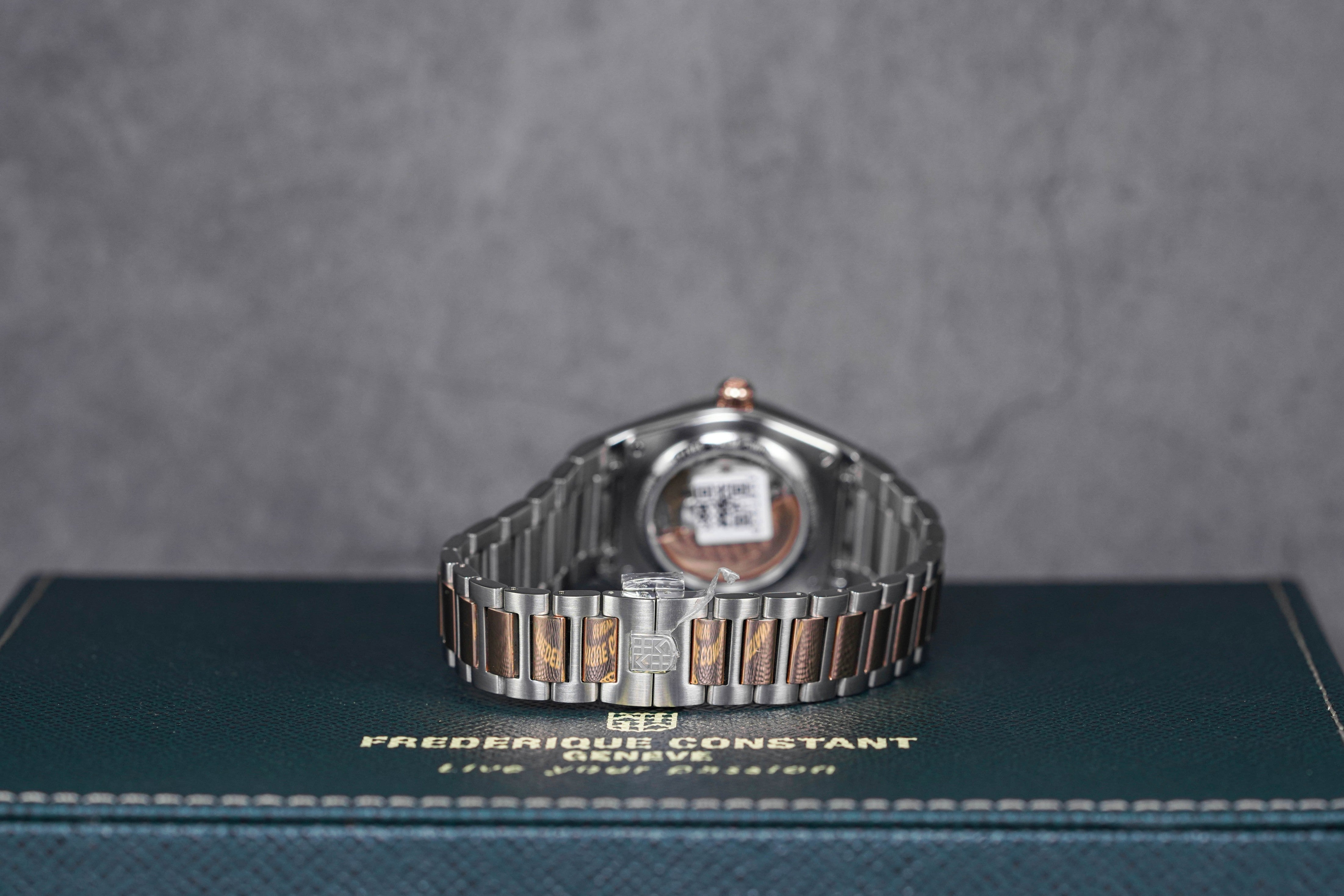 HIGHLIFE HEART BEAT TWOTONE ROSEGOLD-PLATED STEEL SILVER DIAL
