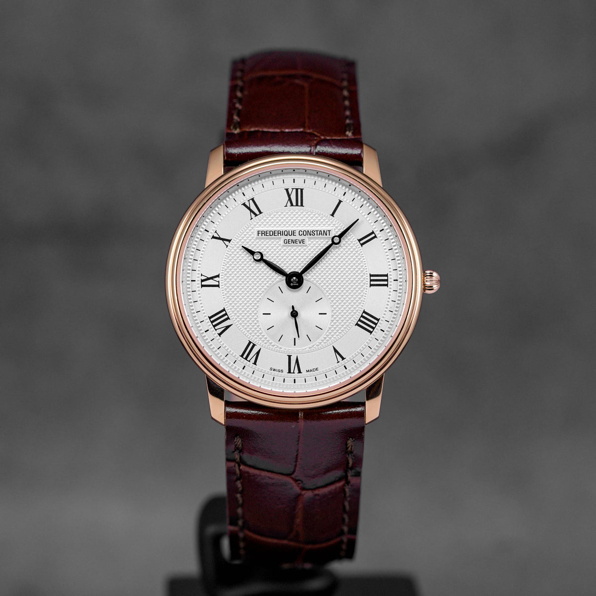SLIMLINE SMALL SECONDS ROSEGOLD-PLATED STEEL WHITE ROMAN DIAL (2025)