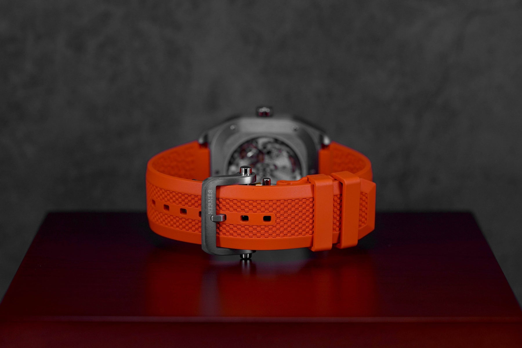 H08 TITANIUM BLACK DIAL ORANGE RUBBER STRAP (2023)