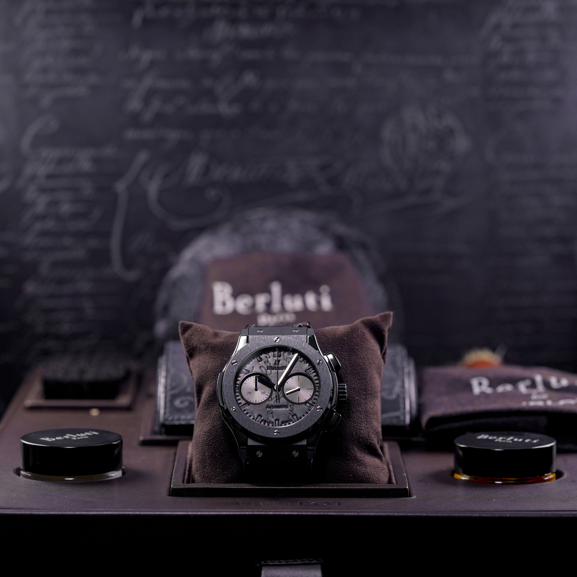 CLASSIC FUSION CHRONOGRAPH 45MM BERLUTI SCRITTO ALL BLACK (UNDATED)