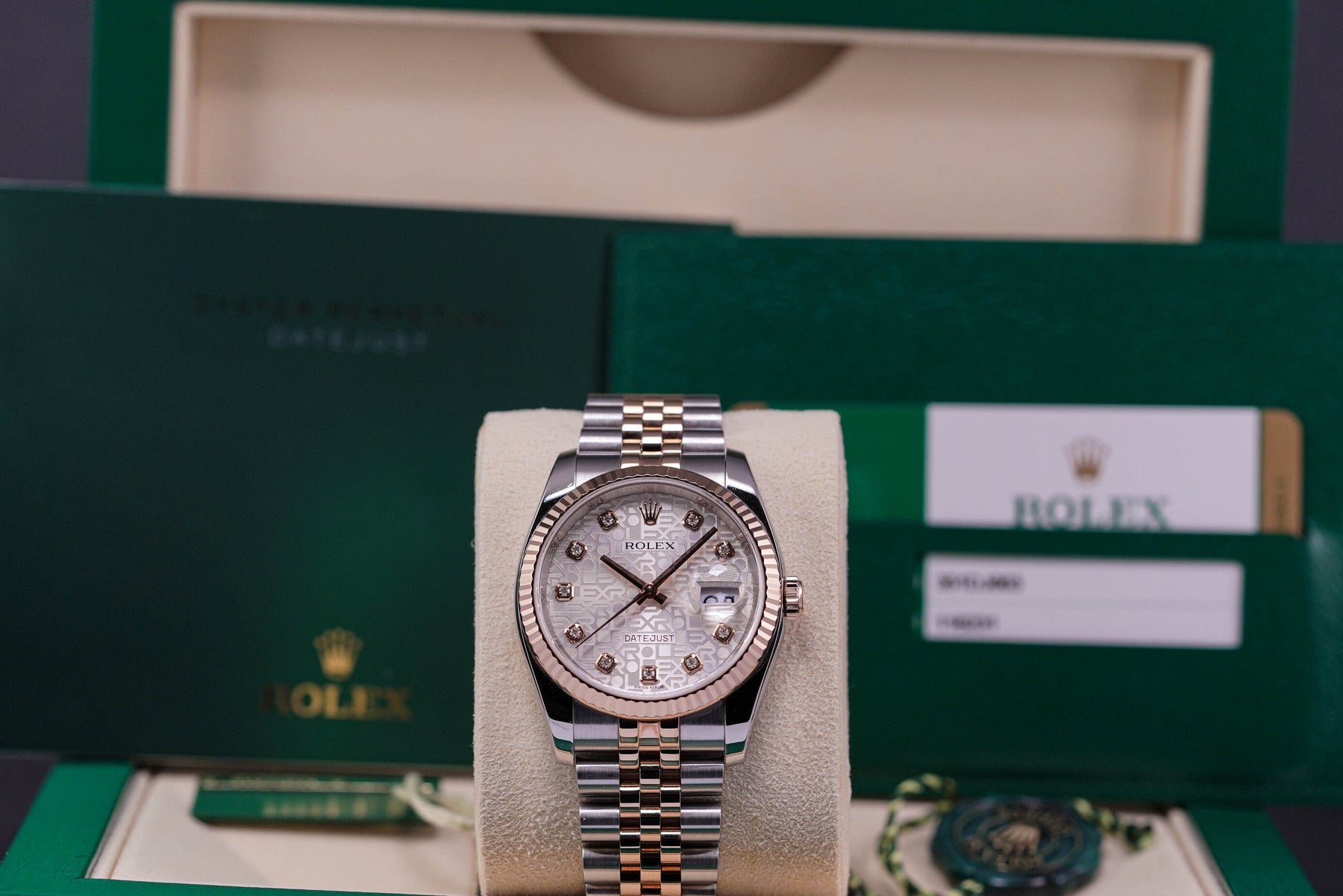 DATEJUST TWOTONE ROSEGOLD WHITE COMPUTERIZED DIAMOND (2017)