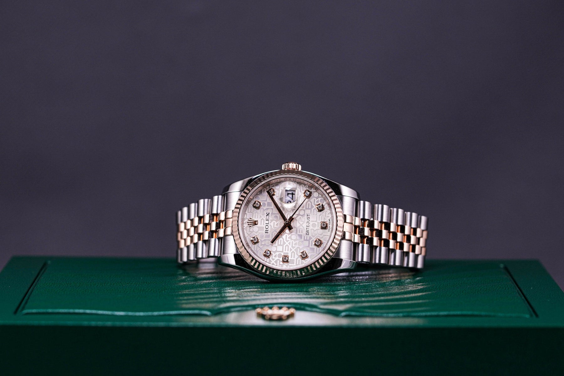 DATEJUST TWOTONE ROSEGOLD WHITE COMPUTERIZED DIAMOND (2017)