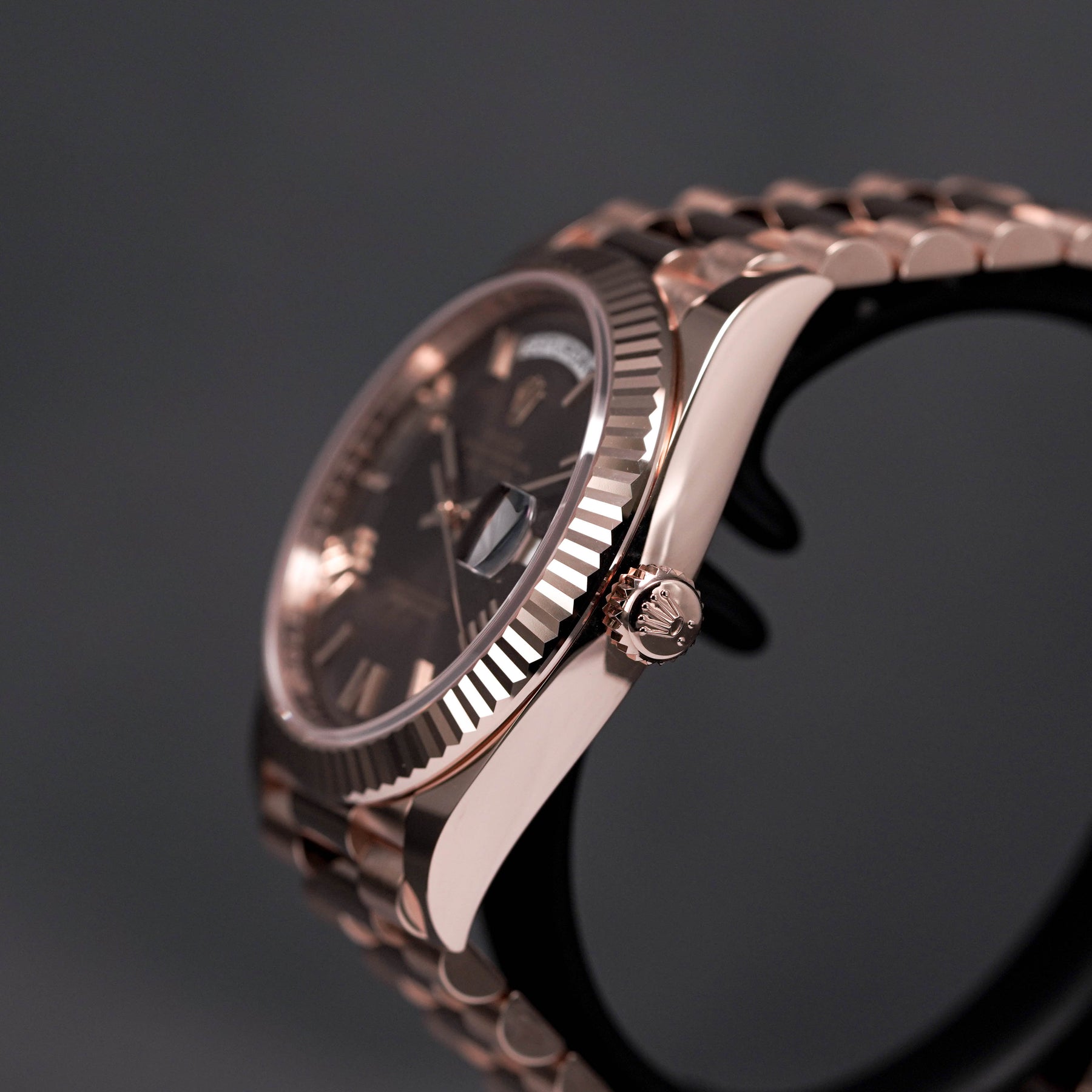 DAYDATE 40MM ROSEGOLD CHOCO ROMAN DIAL