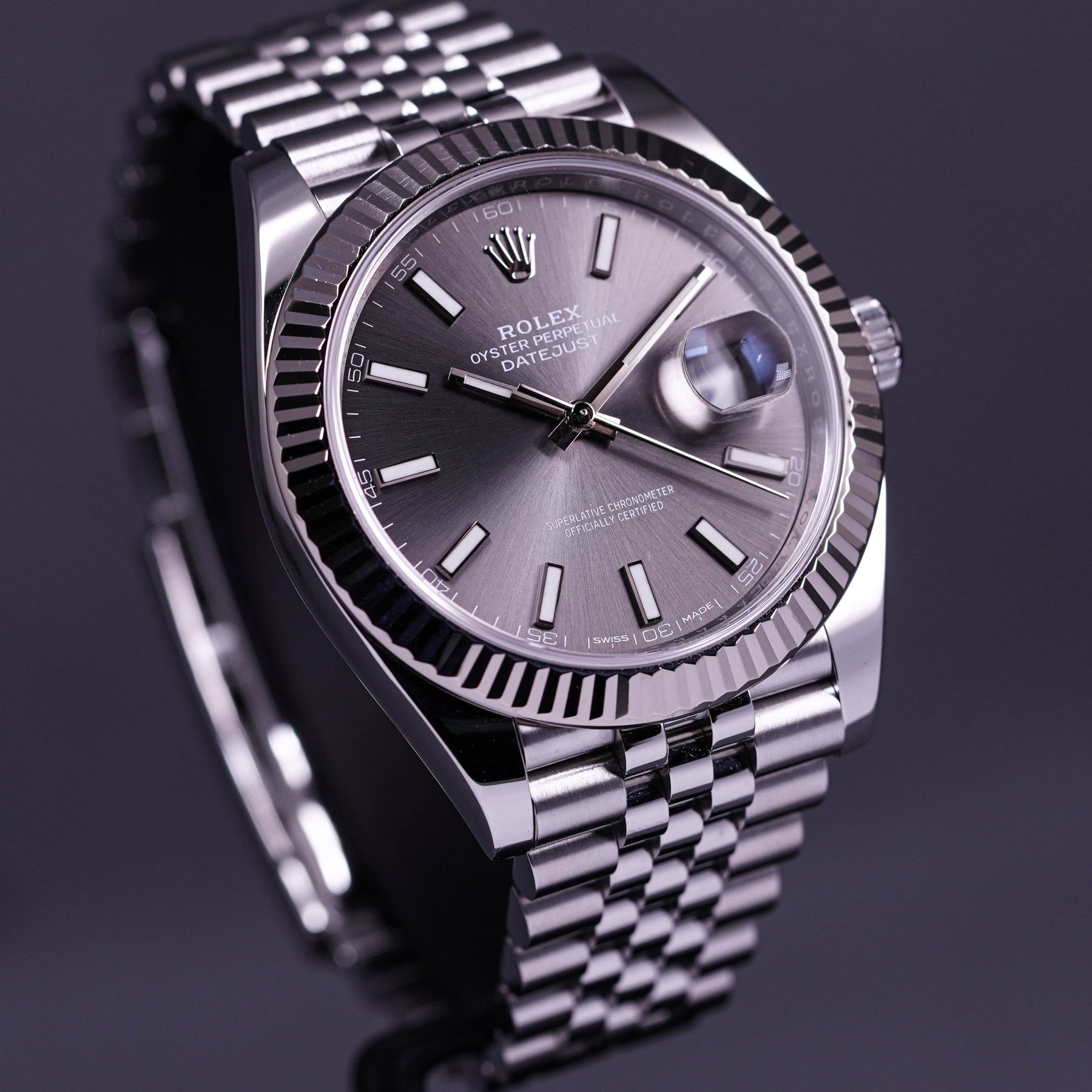 DATEJUST FLUTED JUBILEE RHODIUM DIAL (2019)