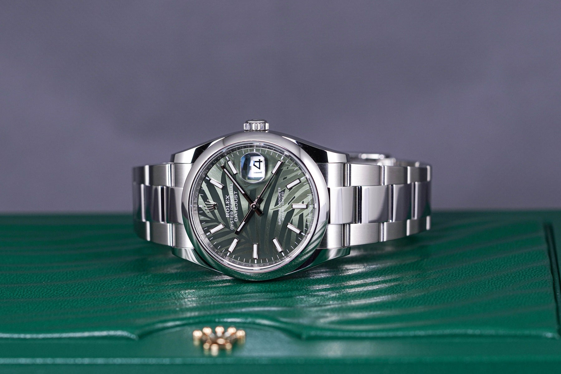 DATEJUST 36 DOMED OYSTER GREEN PALM DIAL (2022)
