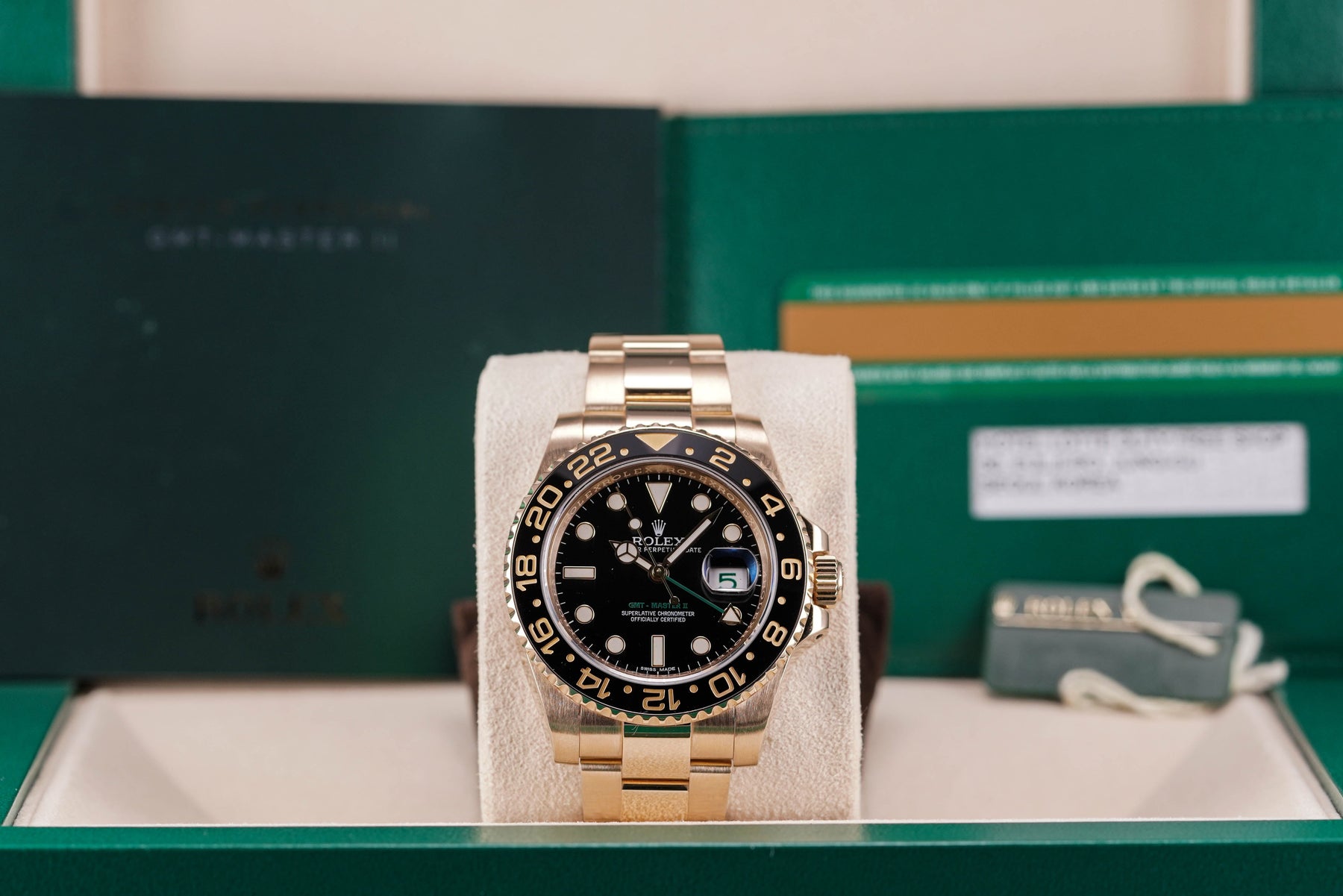 GMT MASTER-II YELLOWGOLD BLACK DIAL (2016)